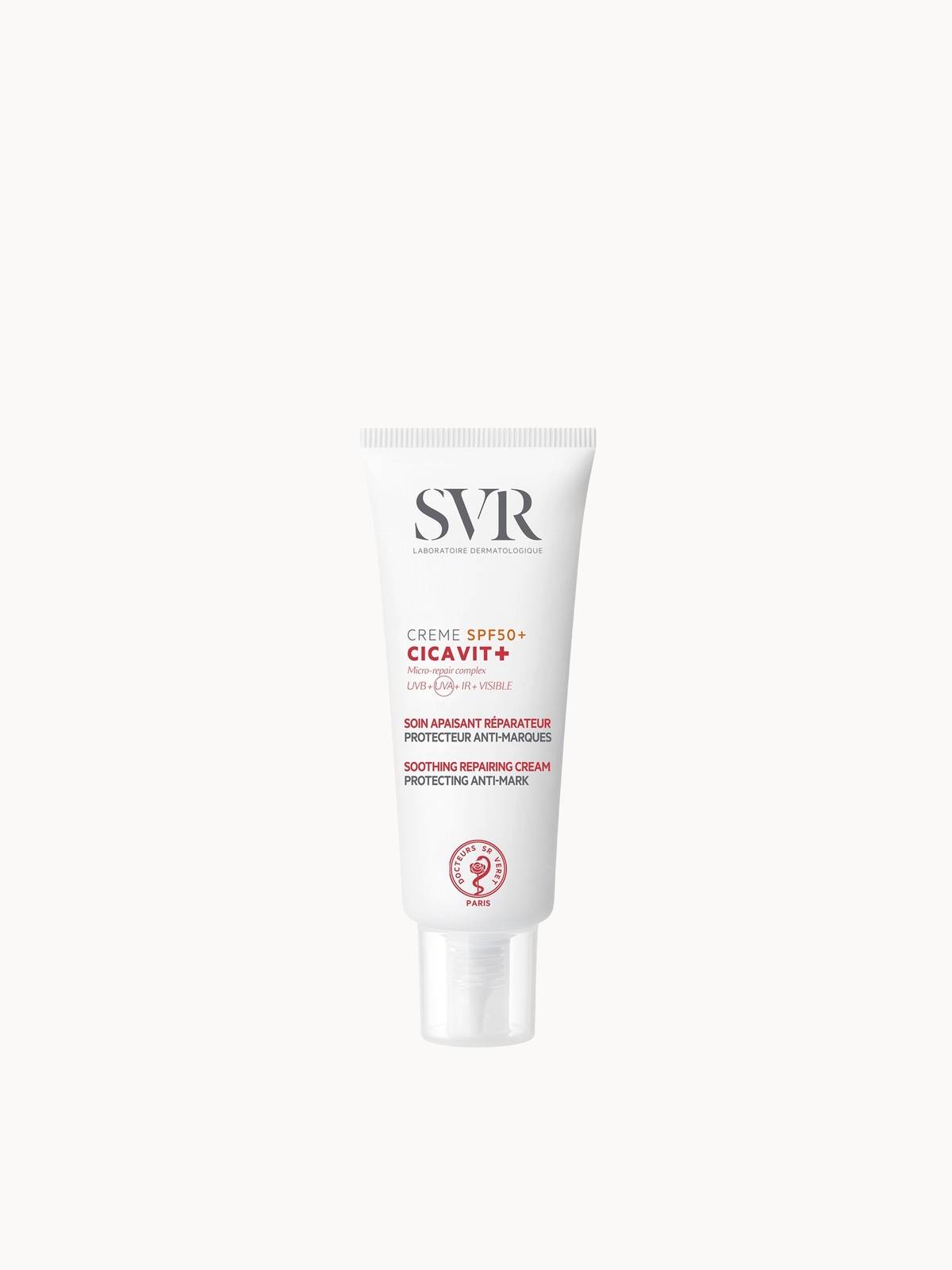 SVR CICAVIT+ SPF 50+ Scar & Wound Cream for Damaged Sensitive Skin, Moles, Grazes, Cuts & Tattoos, 40ml