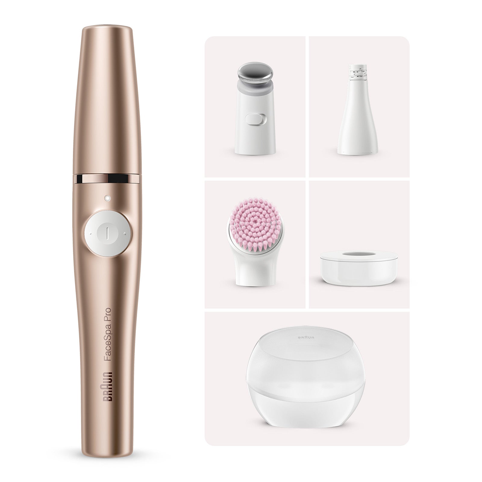 Image of Braun FaceSpa Pro 921 Facial Epilator Beauty Storage Case and 4 Extras Brown Women