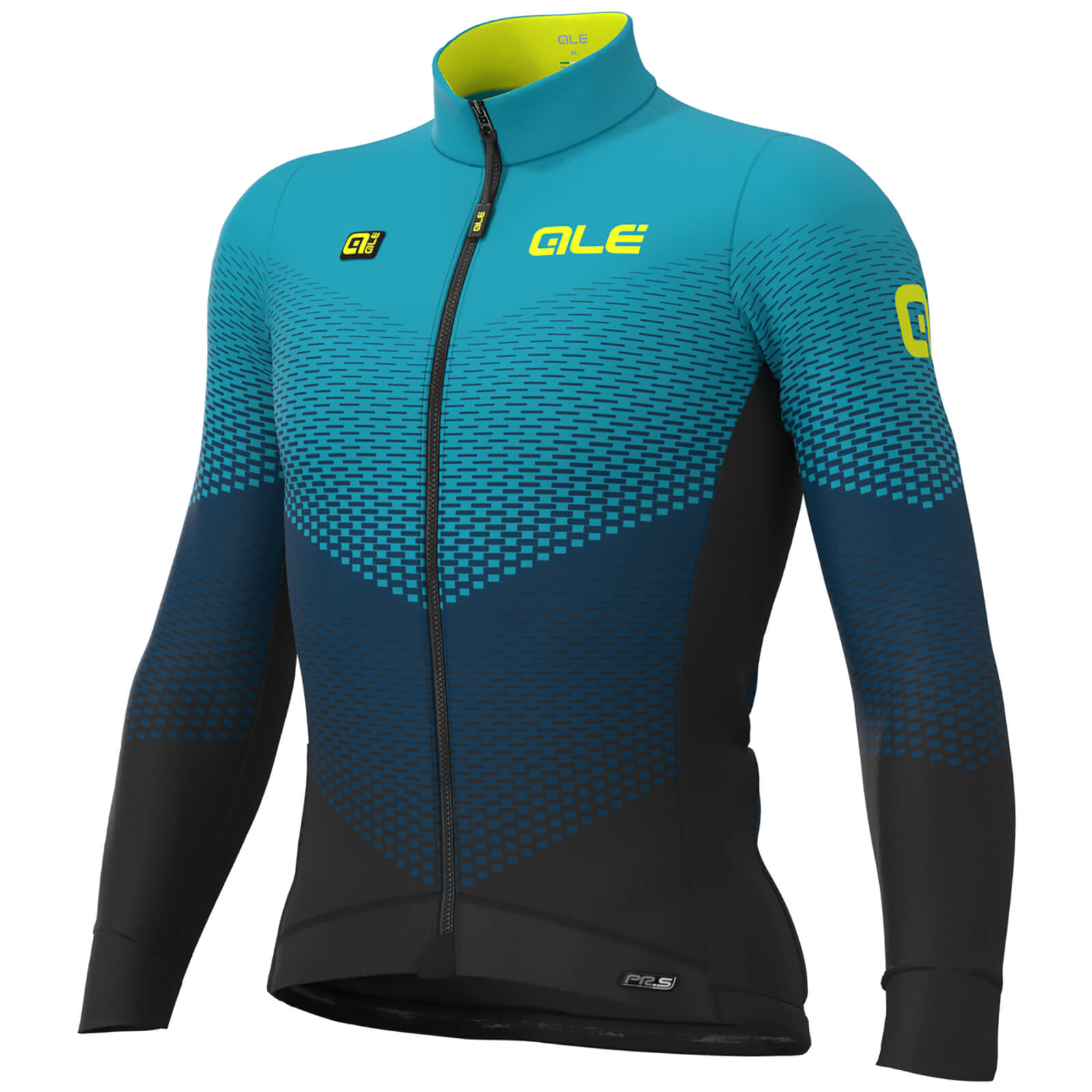 Alé Pr-S Delta Micro Long Sleeve Jersey - S - Black/Petrol/Turquoise