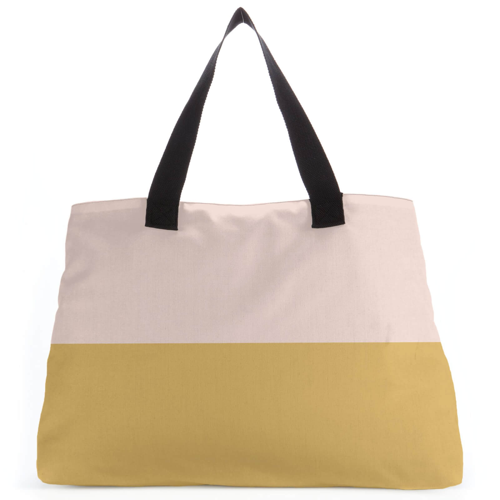 Split Colour Mustard Large Tote Bag