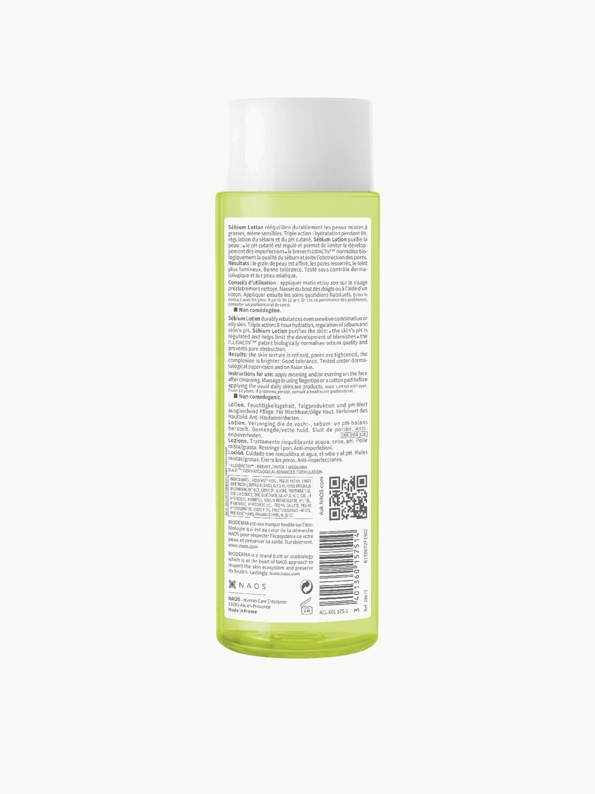 Bioderma Sebium Rebalancing Lotion Toner for oily, acne-prone skin for 8h hydration 200ml 2