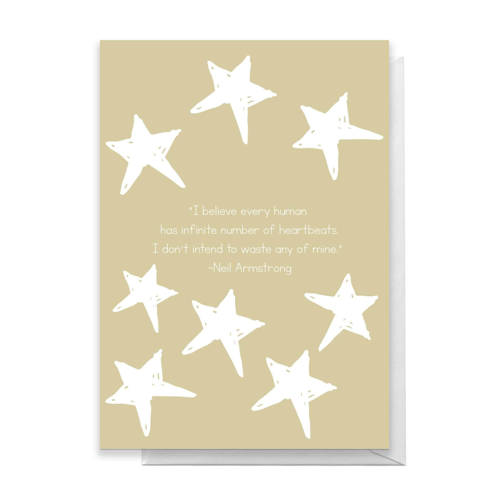 I Believe Every Human Has Infinite Number Of Heartbeats Greetings Card - Large Card
