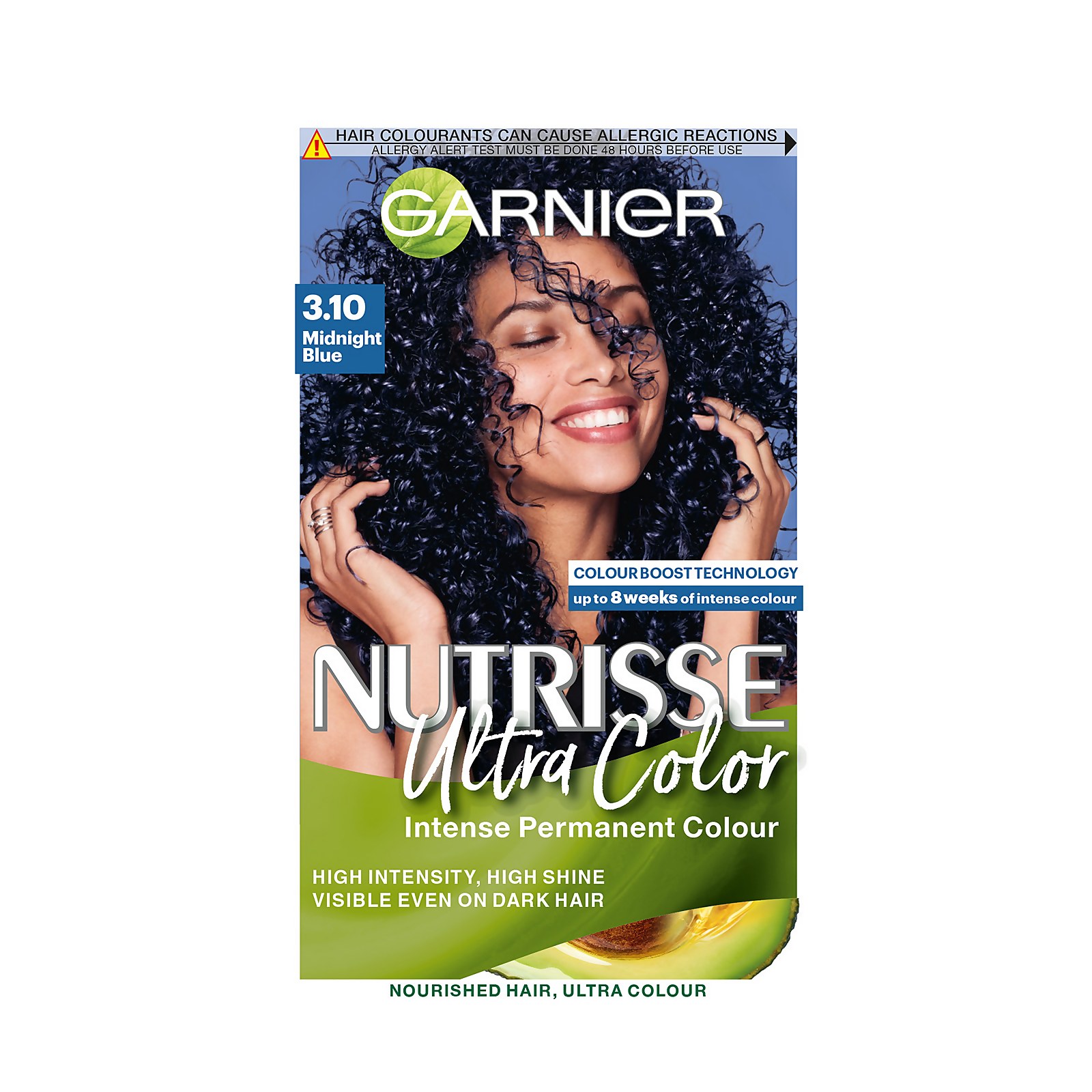 Garnier Nutrisse Ultra Colour Permanent Hair Dye - 3.10 Midnight Blue 160ml