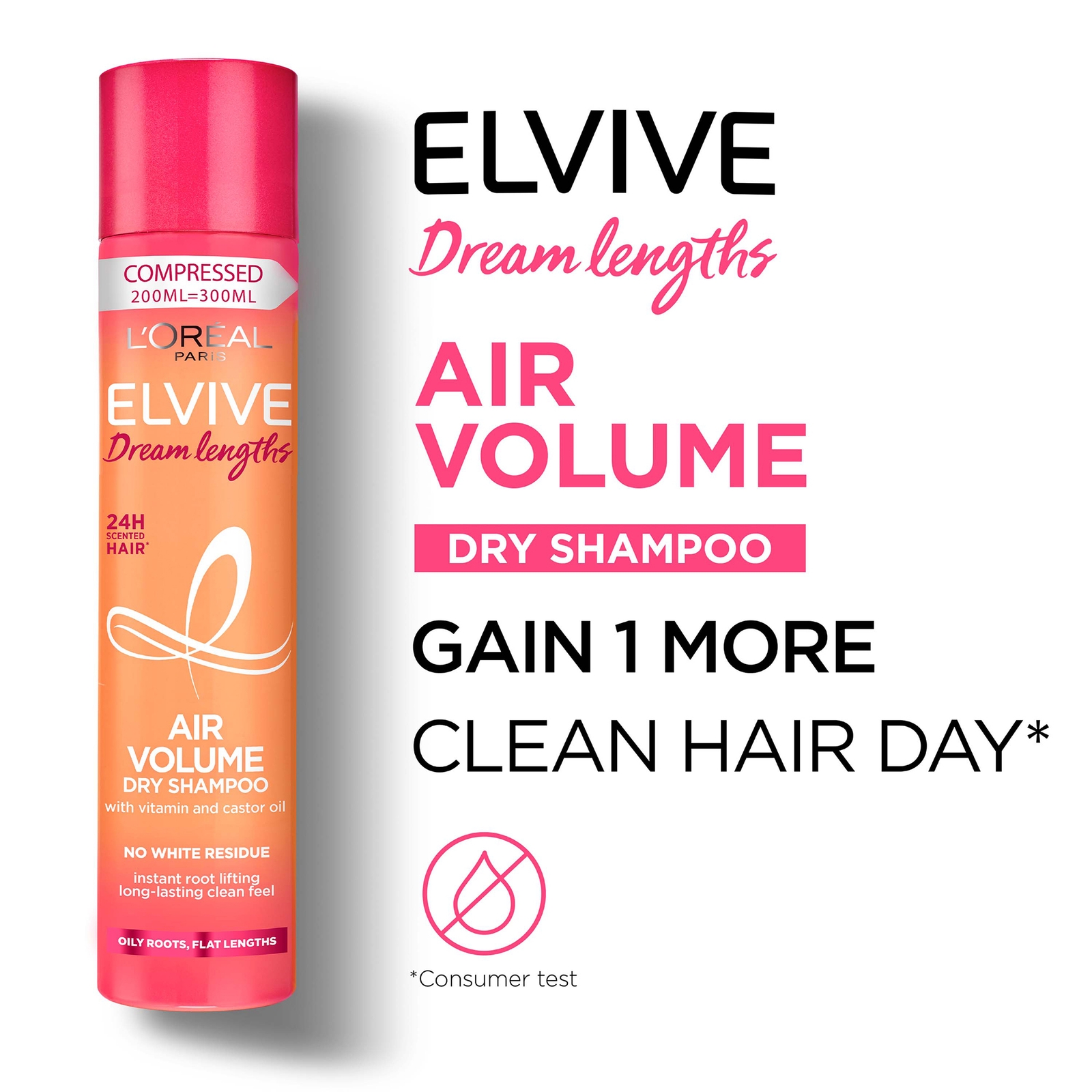 Thumbnail - L'Oréal Paris Elvive Dream Lengths Air Volume Reinigendes Trockenshampoo 150 ml