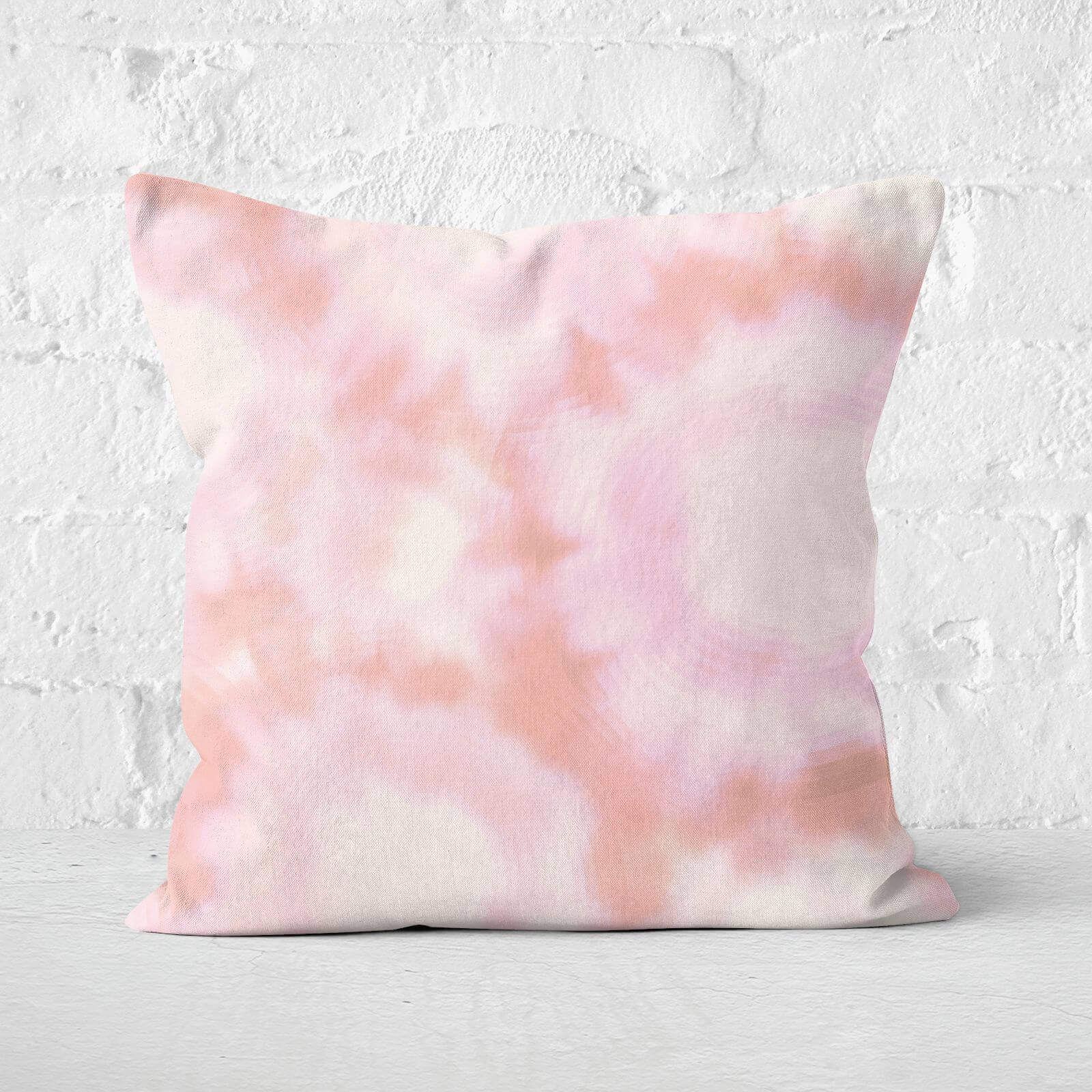 Tie Dye Pink Square Cushion - 40x40cm - Soft Touch