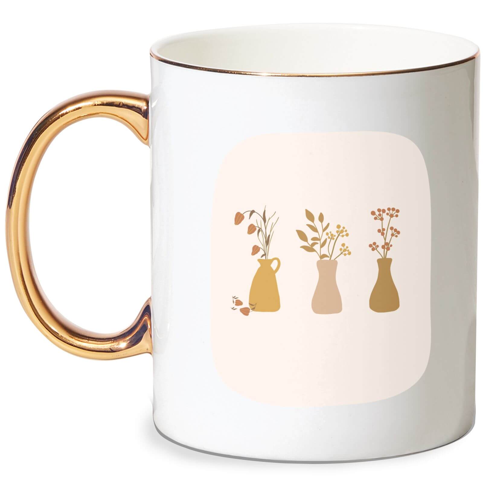 Vases Bone China Gold Handle Mug