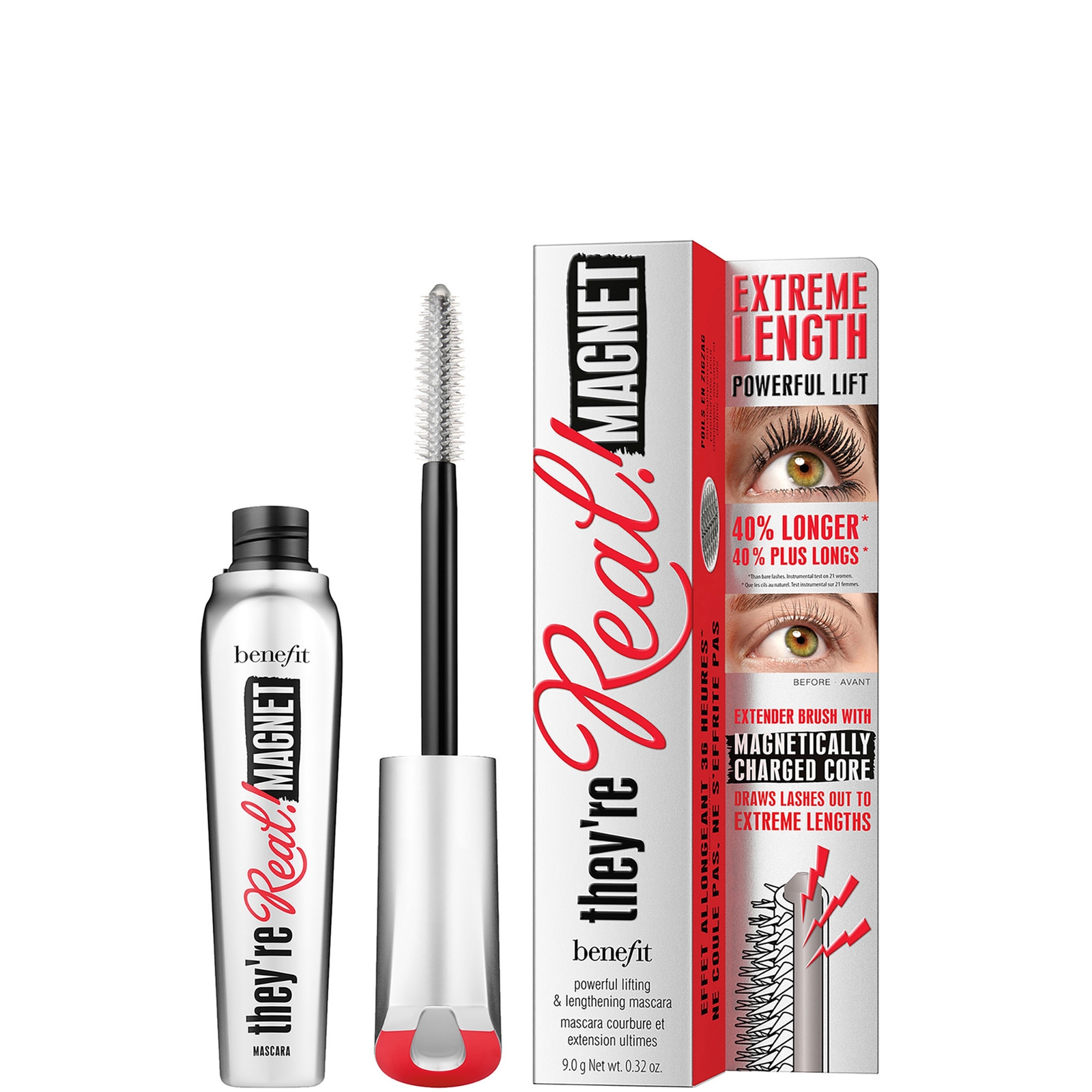 benefit They’re Real Magnet Extreme Lengthening and Powerful Lifting Mascara - Supercharged Black 9g