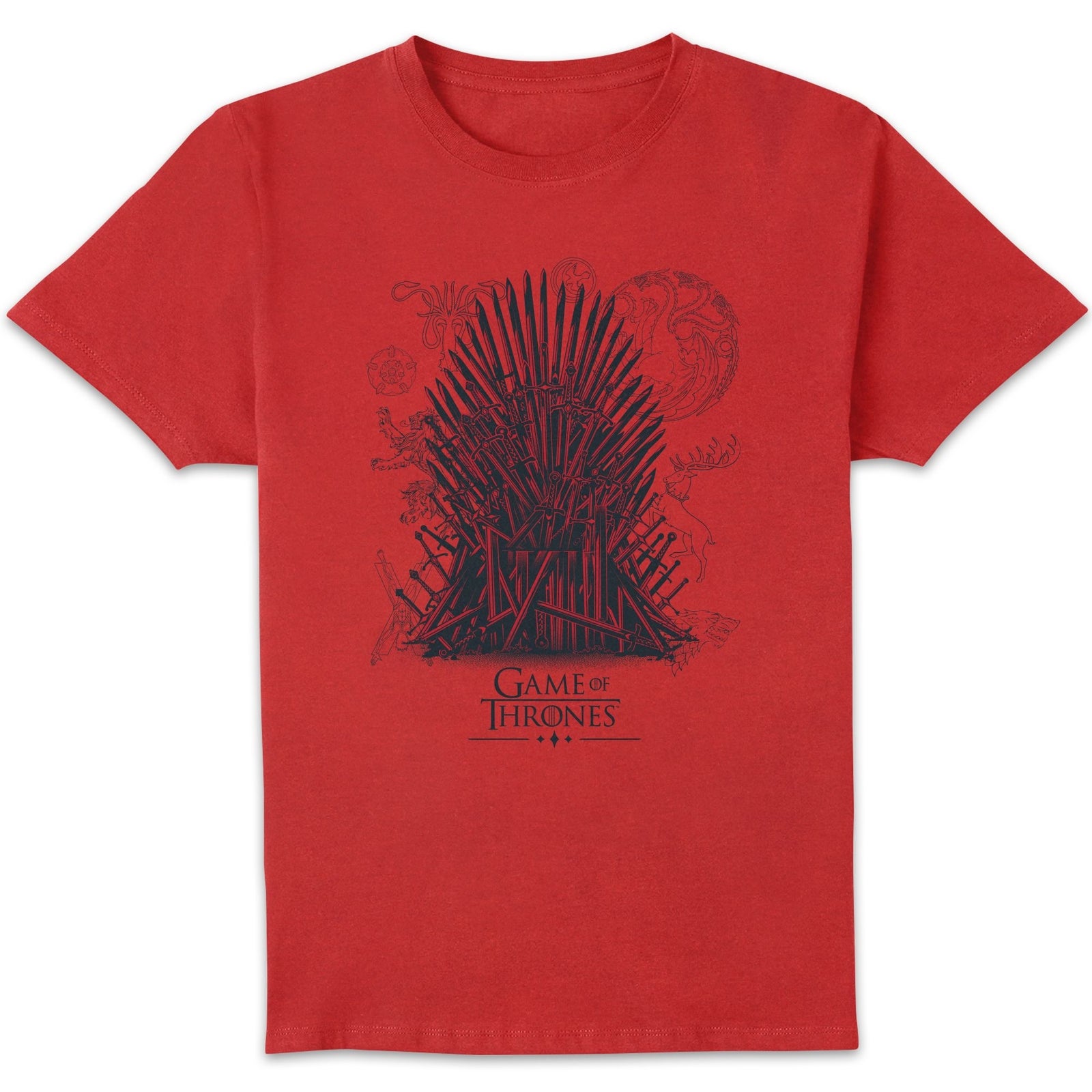 Game of Thrones The Iron Throne Men's T-Shirt - Red - S