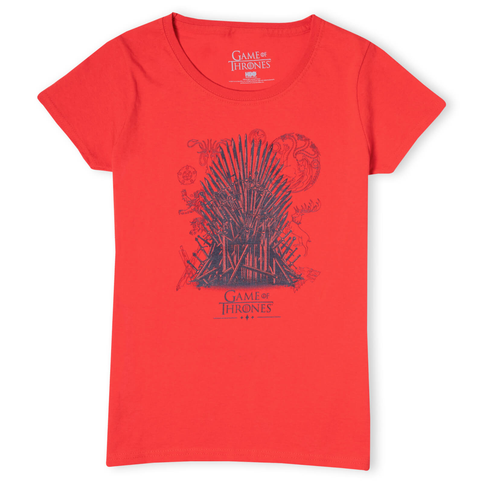 Game of Thrones The Iron Throne T-Shirt Femme - Rouge - XS - Rouge