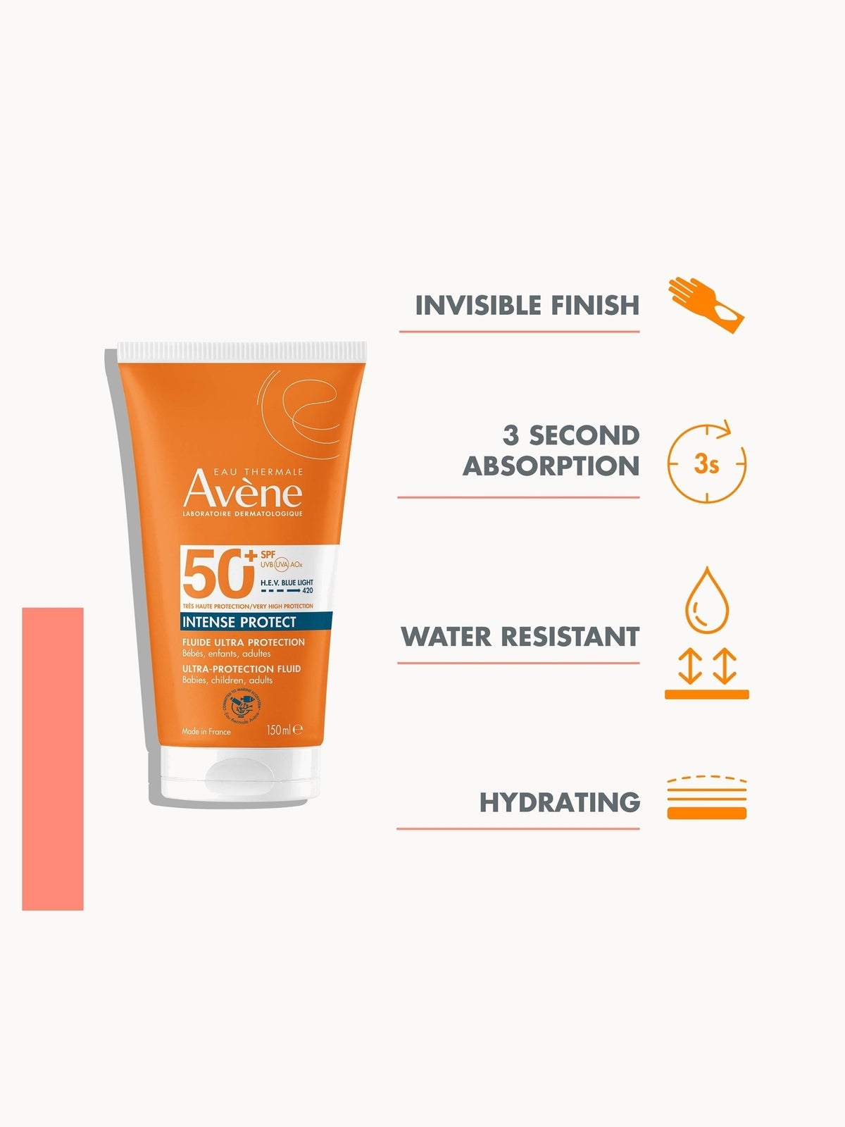 Avène Intense Protect SPF50+ Sun Cream for Very Sensitive Skin 150ml, photo 3