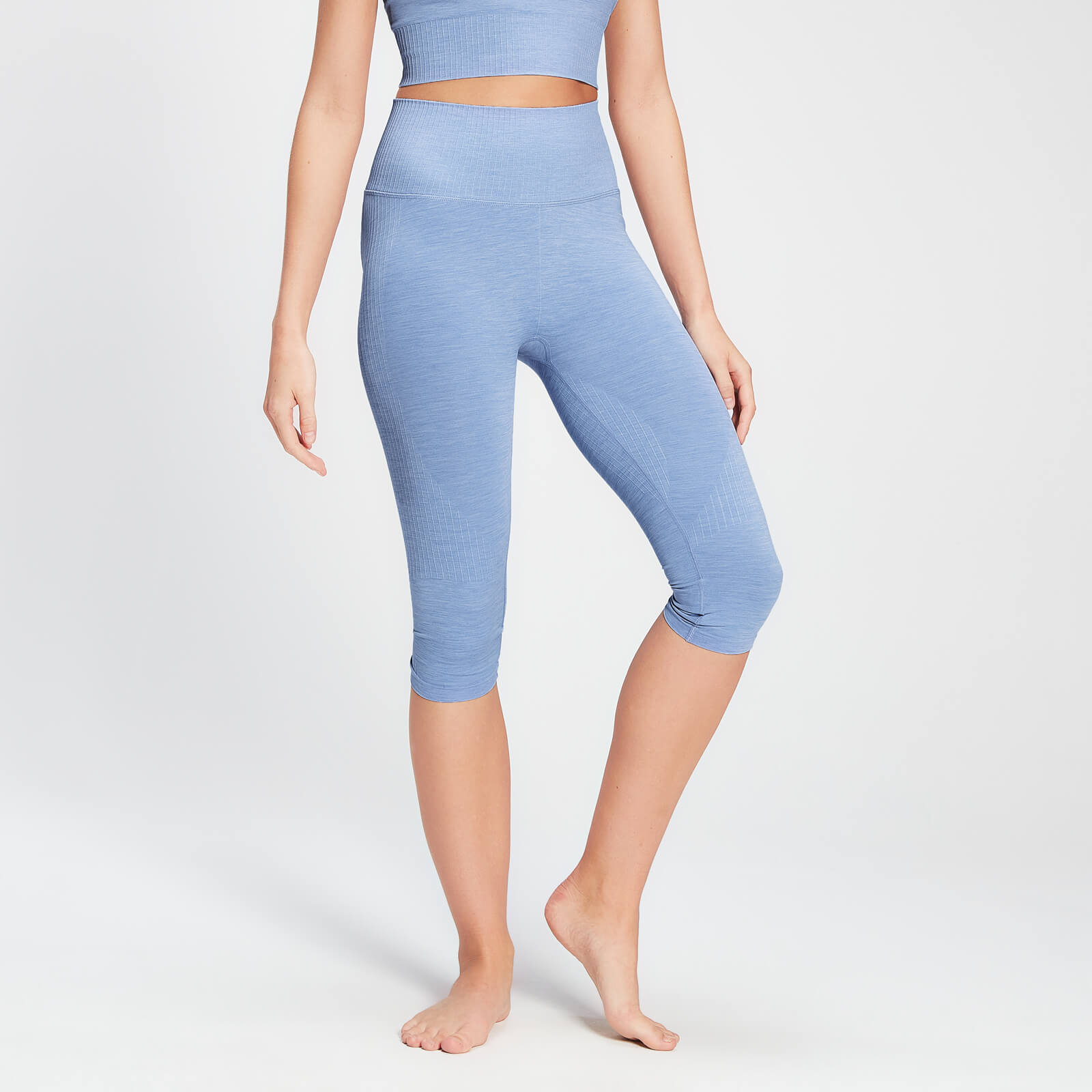 MP Women's Composure Seamless Capri Leggings - Blue Sky  - L