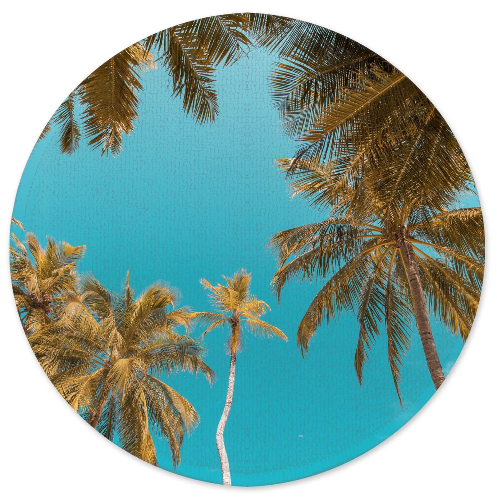 Decorsome Earth Friendly Palm Trees Round Bath Mat