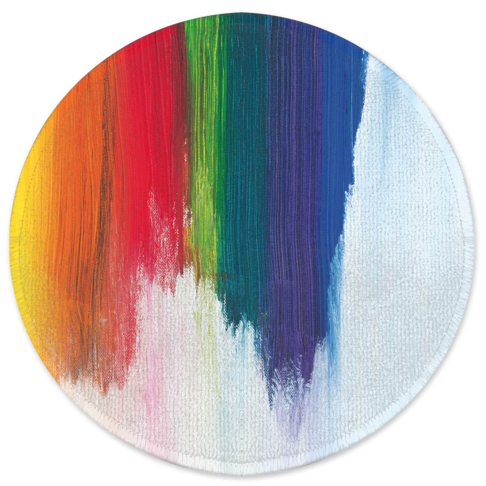 Decorsome Earth Friendly Rainbow Smudge Round Bath Mat