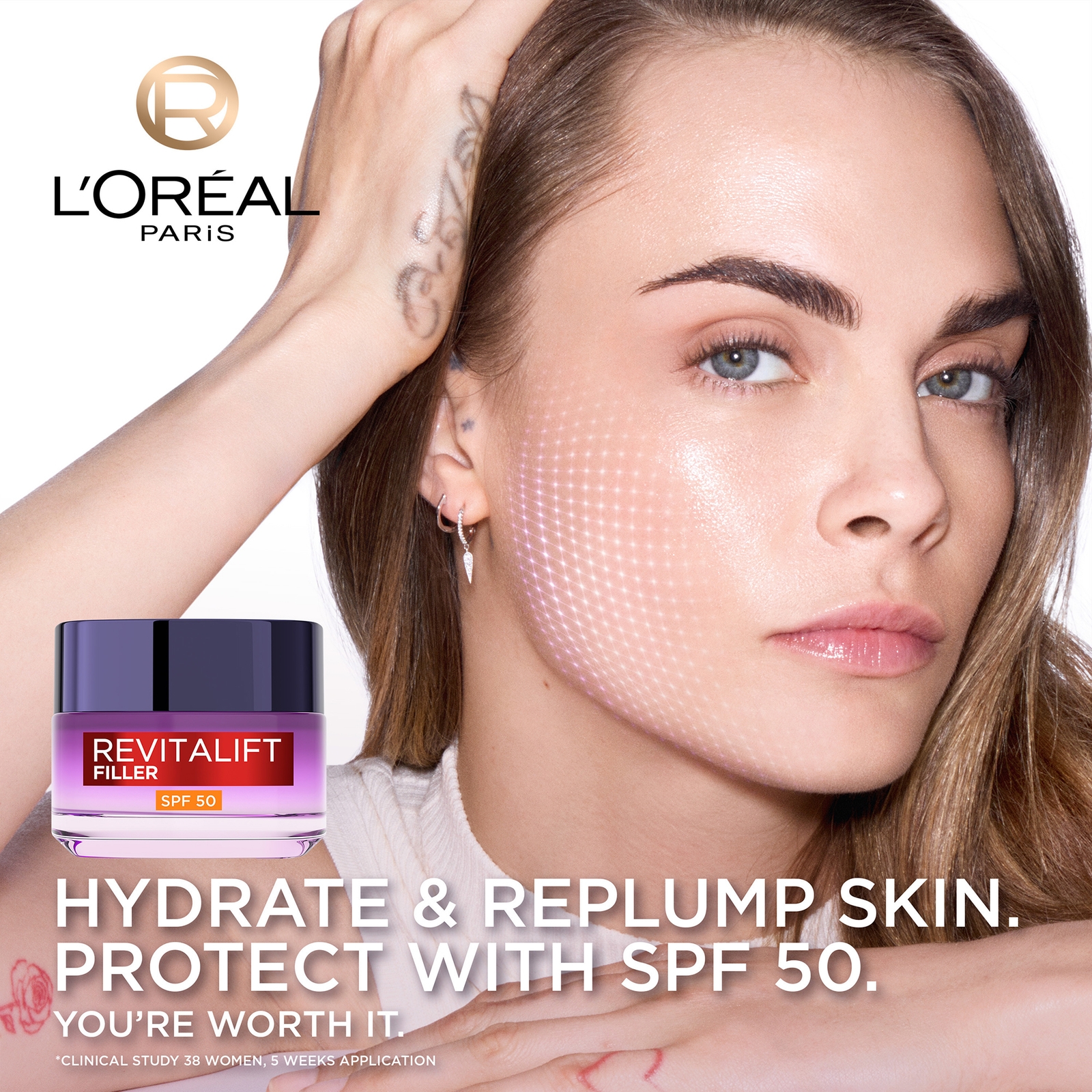 Thumbnail - L'Oréal Paris Revitalift Filler Hyaluronsäure Anti-Ageing SPF50 Tagescreme 50ml