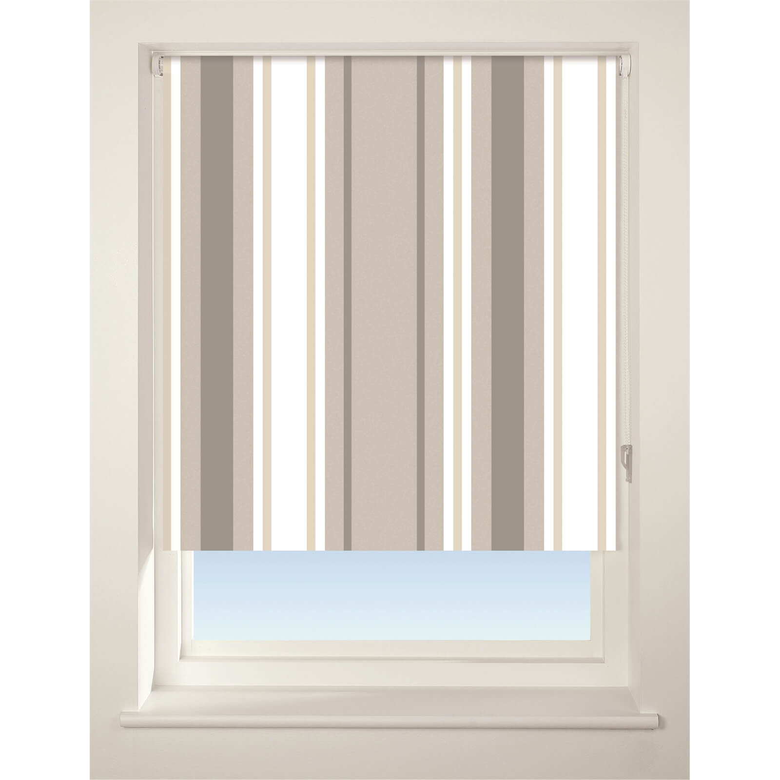 Stripe Roller Blind 60cm Neutral Homebase