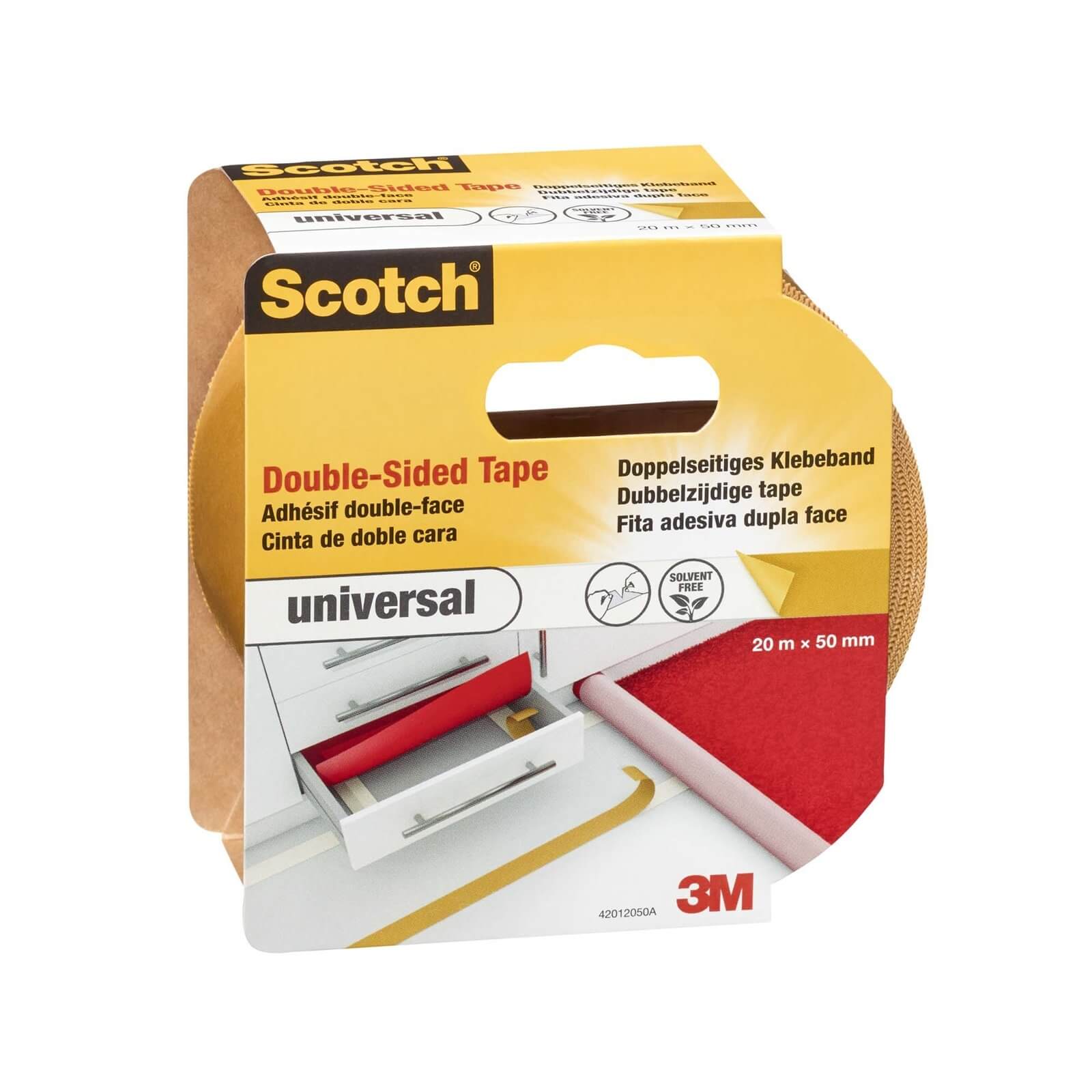 Scotch Double Sided Tape 20m x 50mm Homebase
