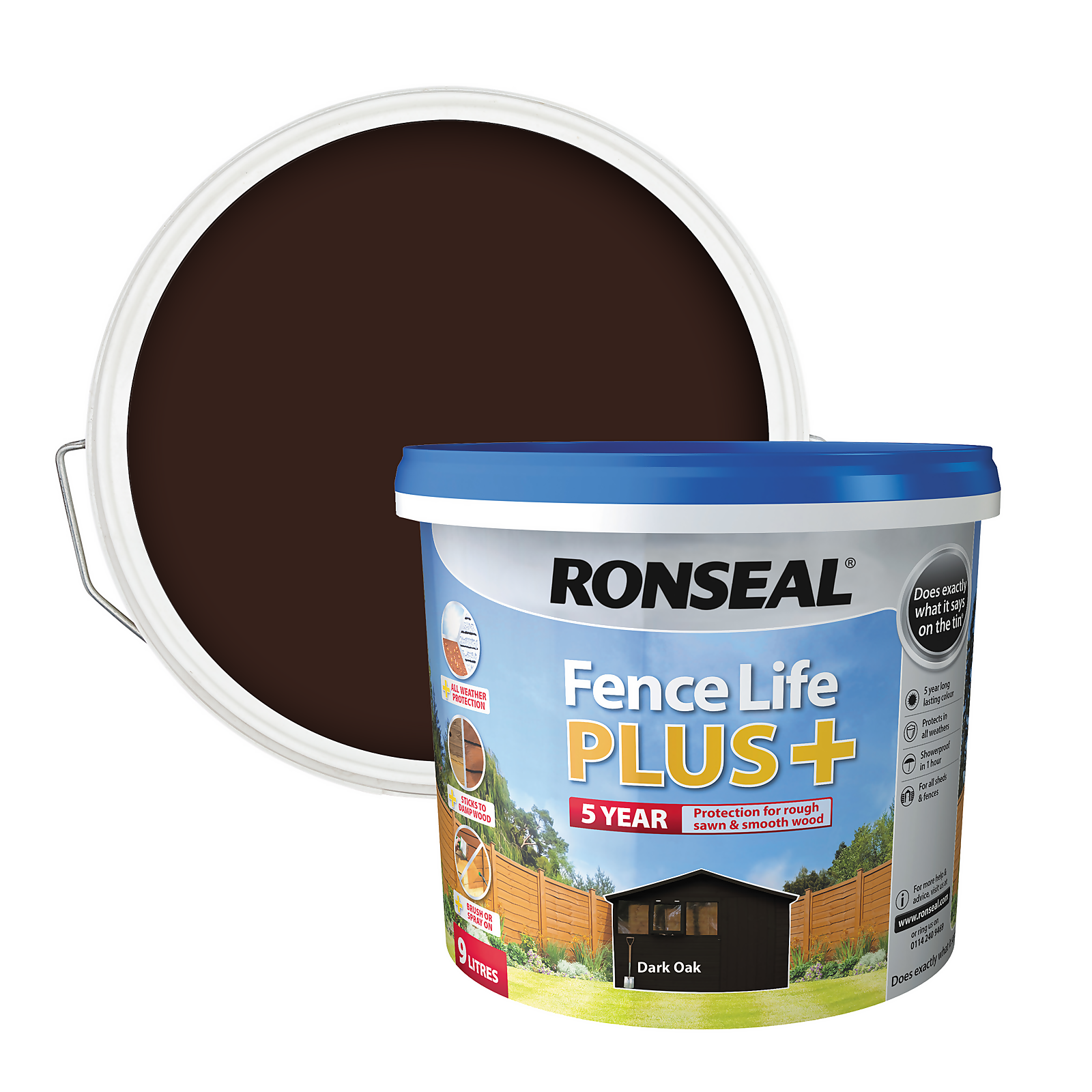 Ronseal dark oak fence paint Find the best price at PriceSpy