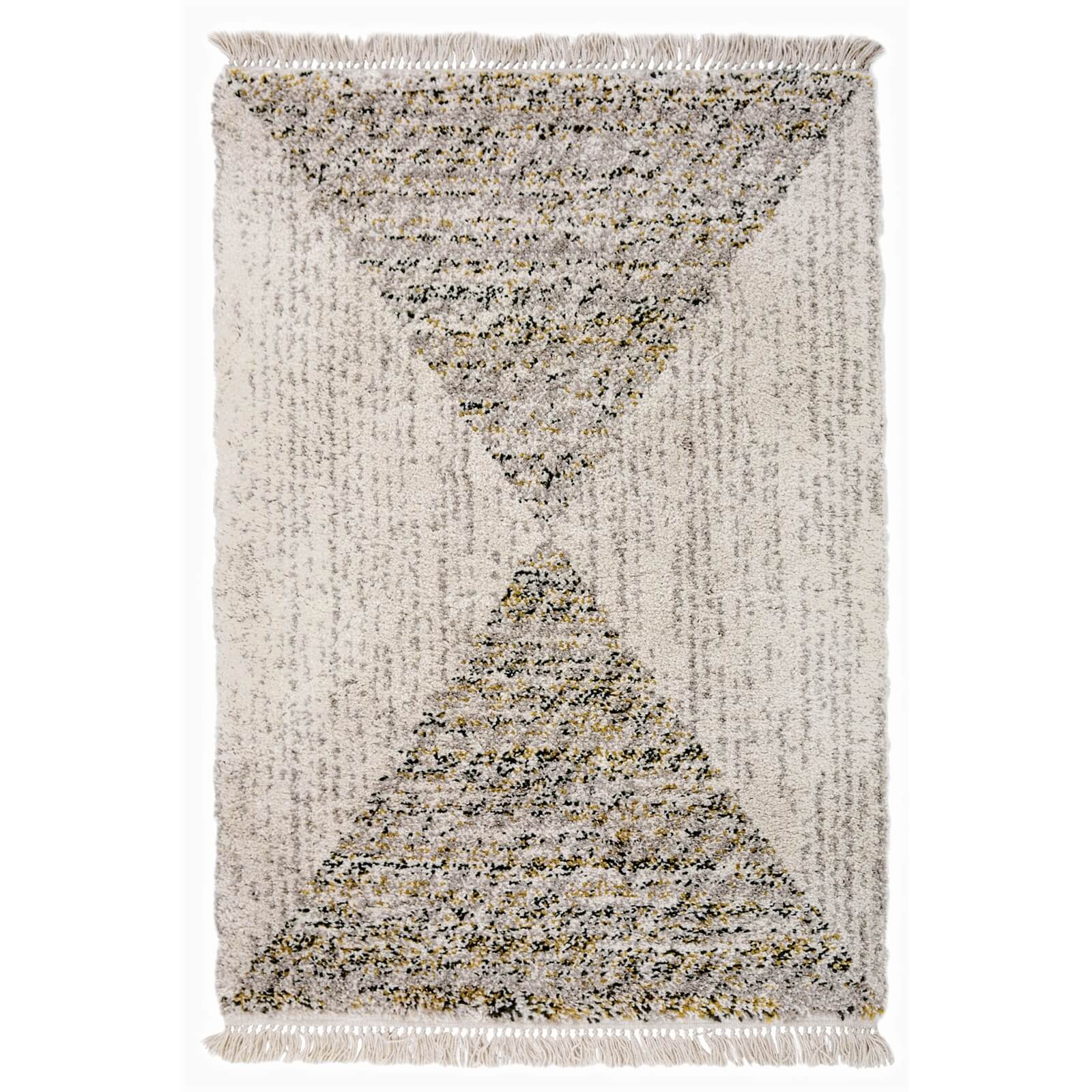 Safi Fringed Pyramid Natural Rug 80 x 150cm Homebase