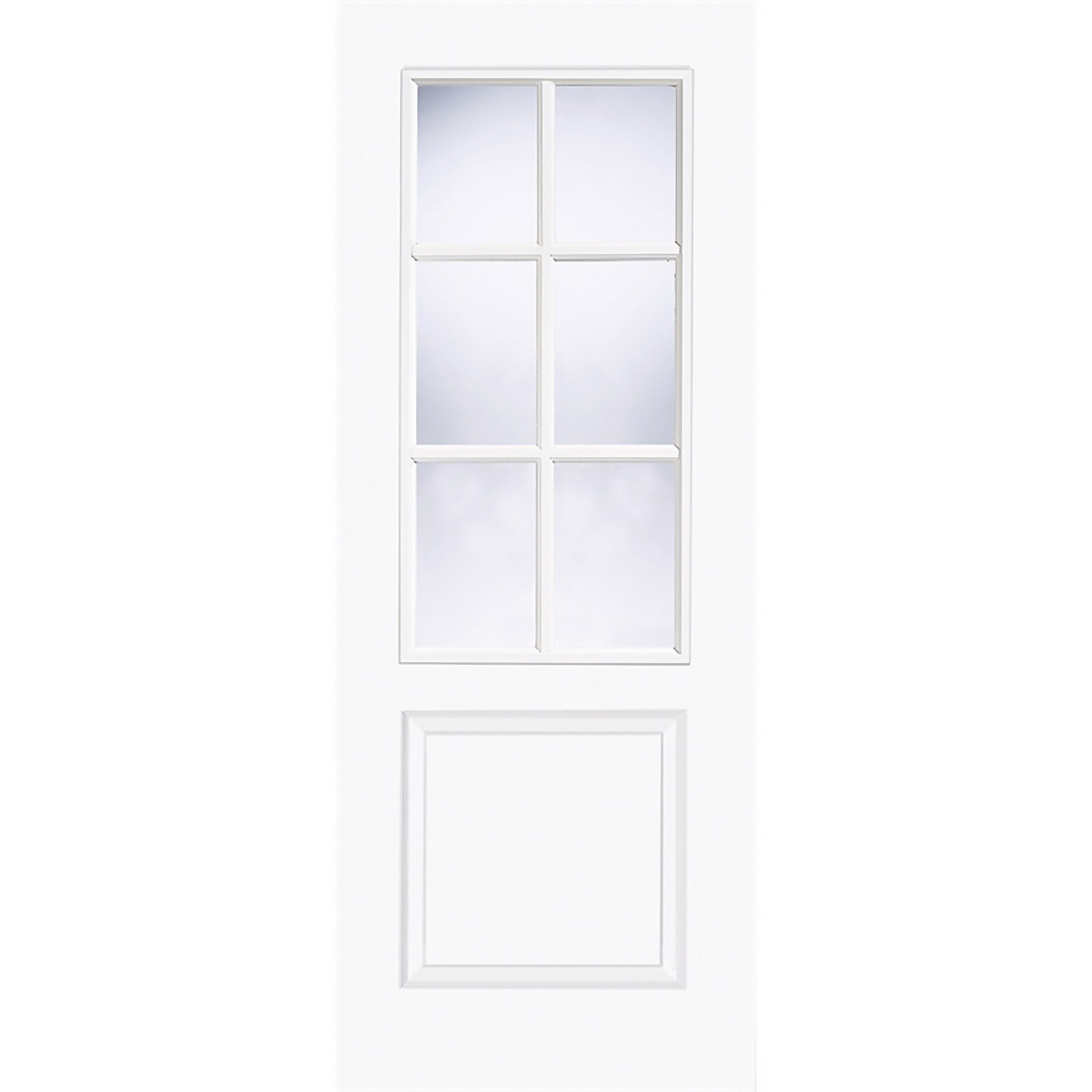 Bruges Smooth 6 Lite Internal Door 1981 x 838 x 35mm Homebase