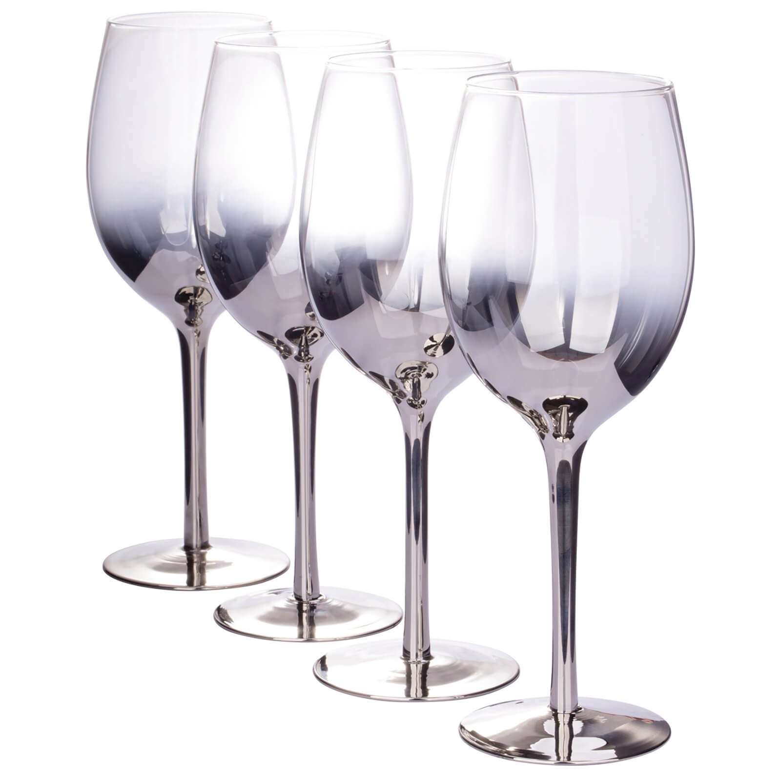 Ombre Wine Glasses Silver Set Of 4 Homebase 6 liqueur tulip glasses 3.5' h hold approx.1 oz. ombre wine glasses silver set of 4