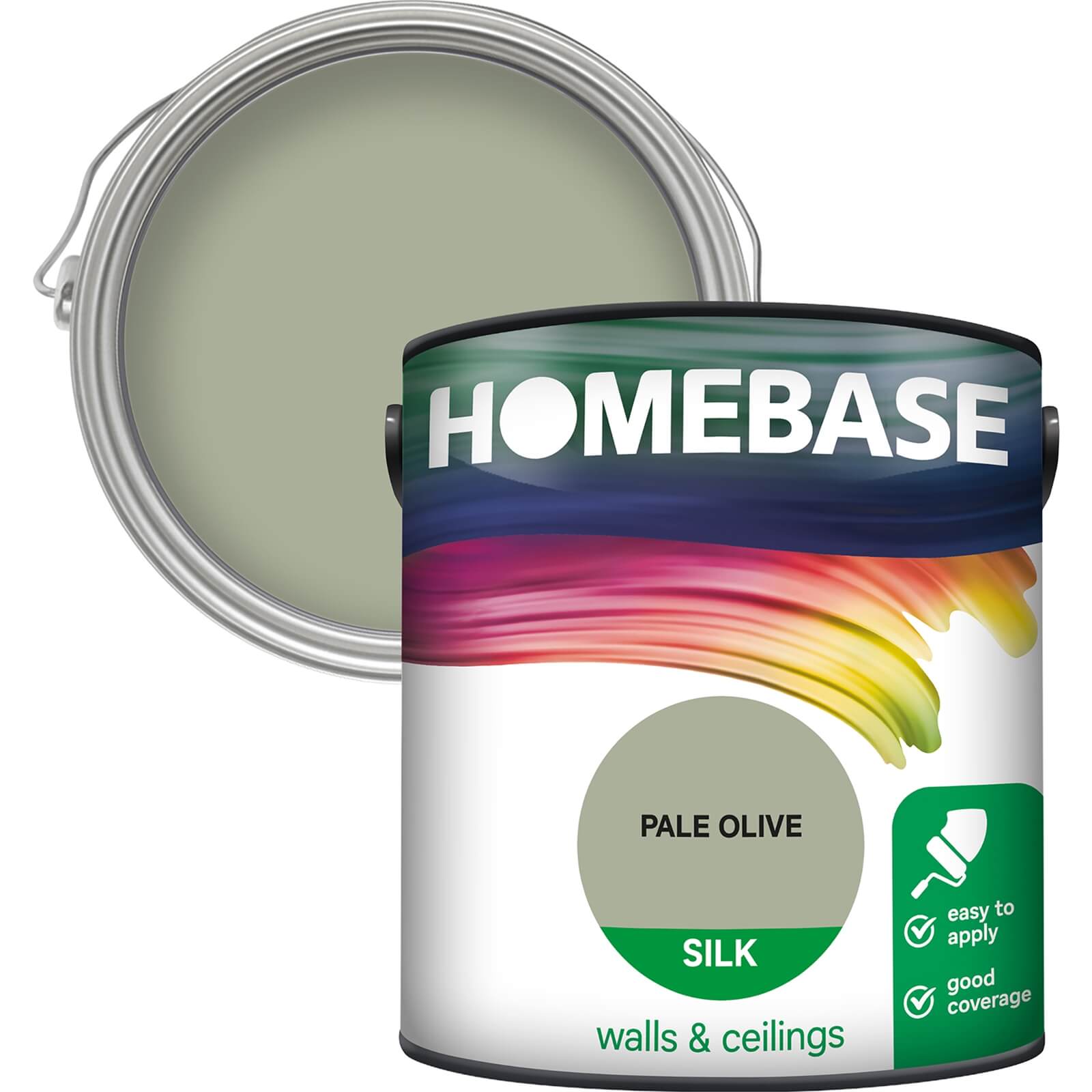 Homebase Silk Paint Pale Olive 2.5L Homebase