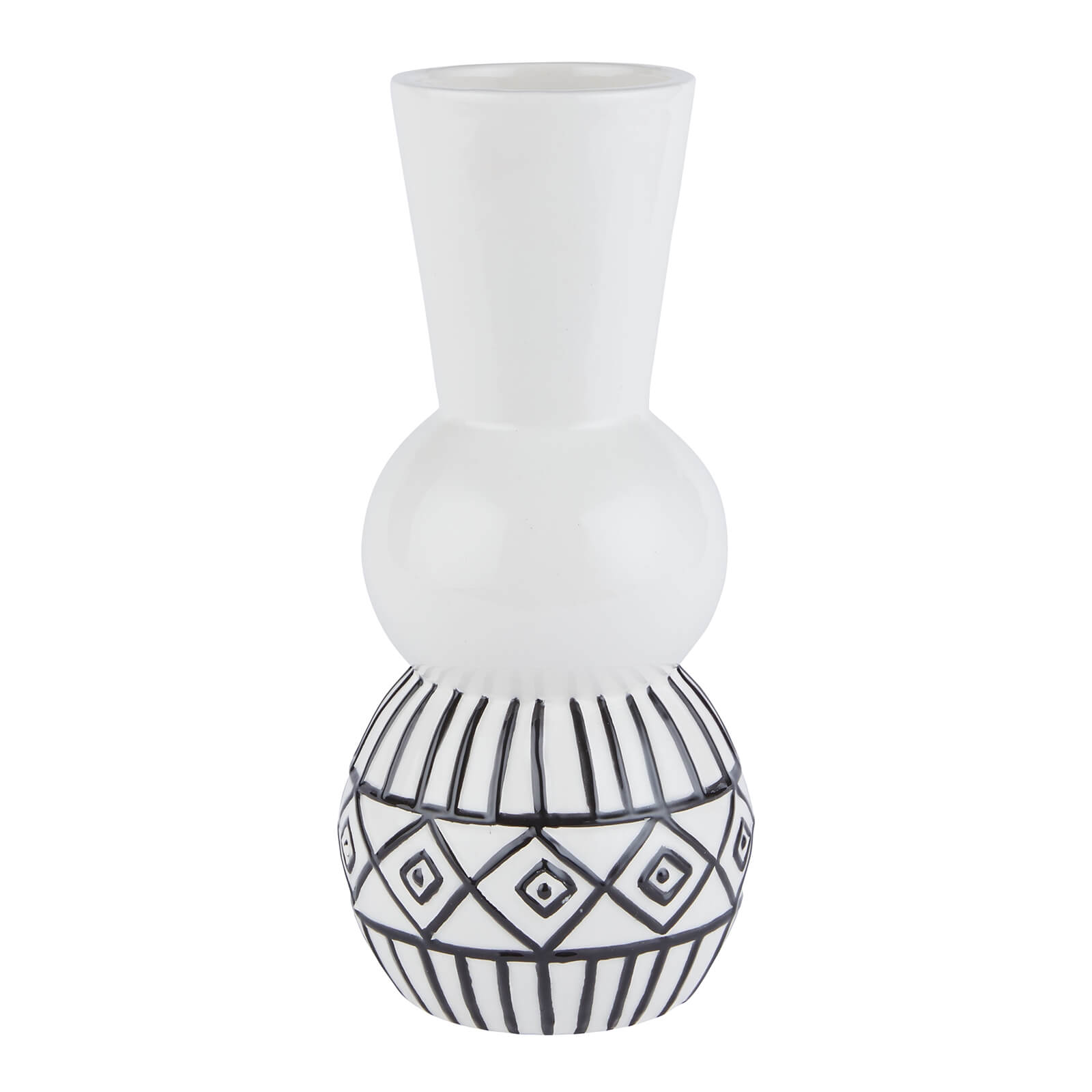 White Patterned Vase Homebase