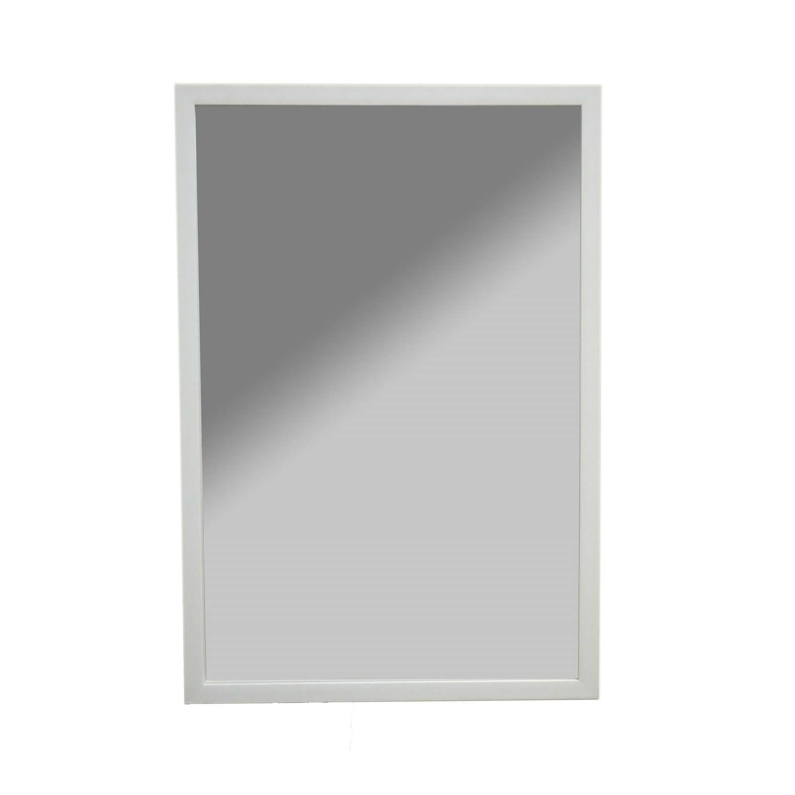 Lisbon Mirror White 60x40cm Homebase