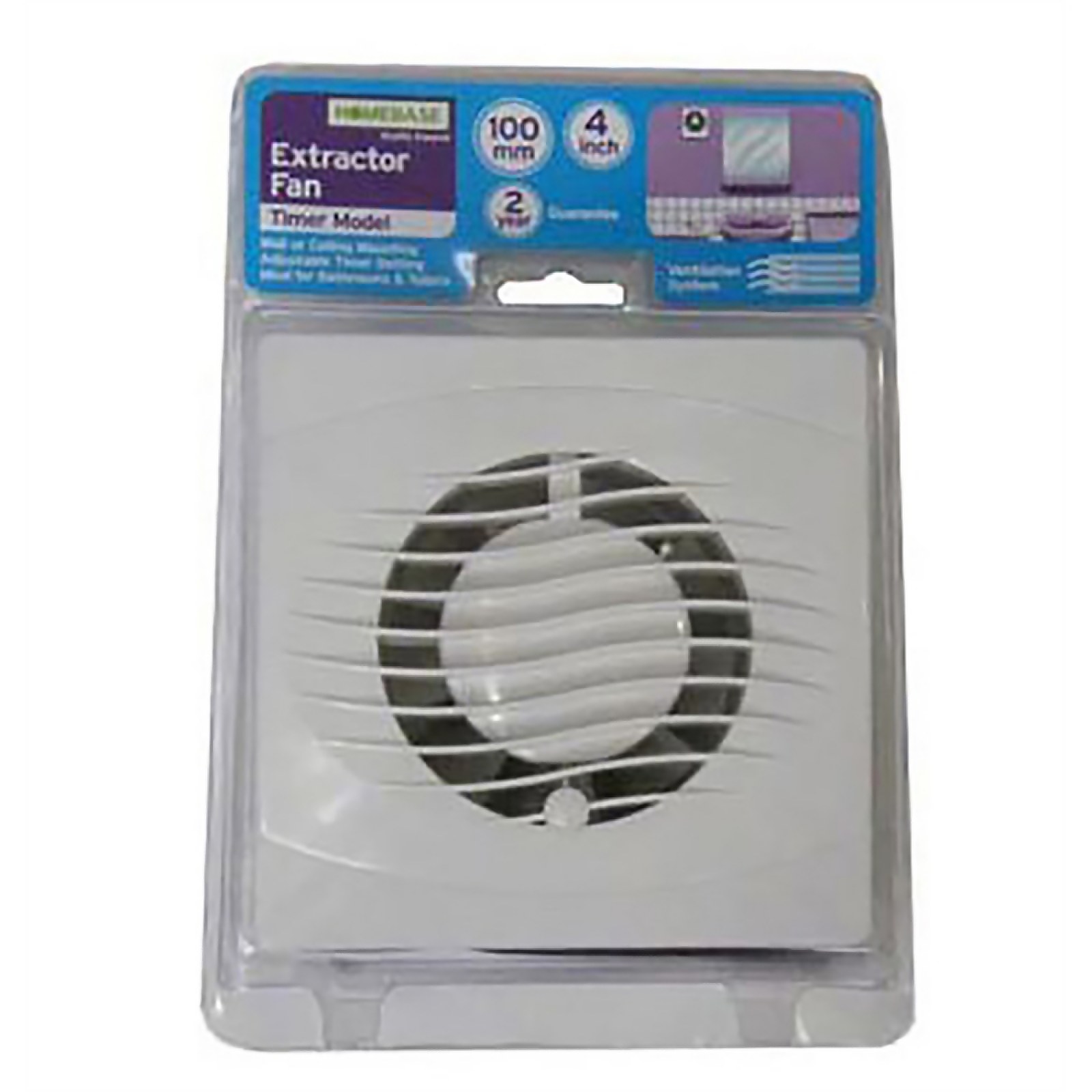 Wall and Ceiling Extractor Fan With Timer