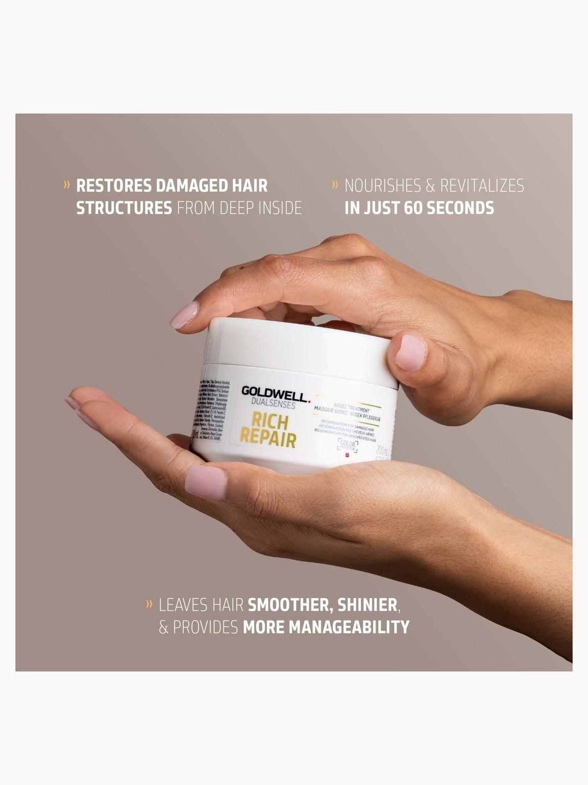 Goldwell Dualsenses Rich Repair Shampoo And 60 Second Treatment Mask Duo For Dry To Severely Damaged Hair (Worth £33.65) 3