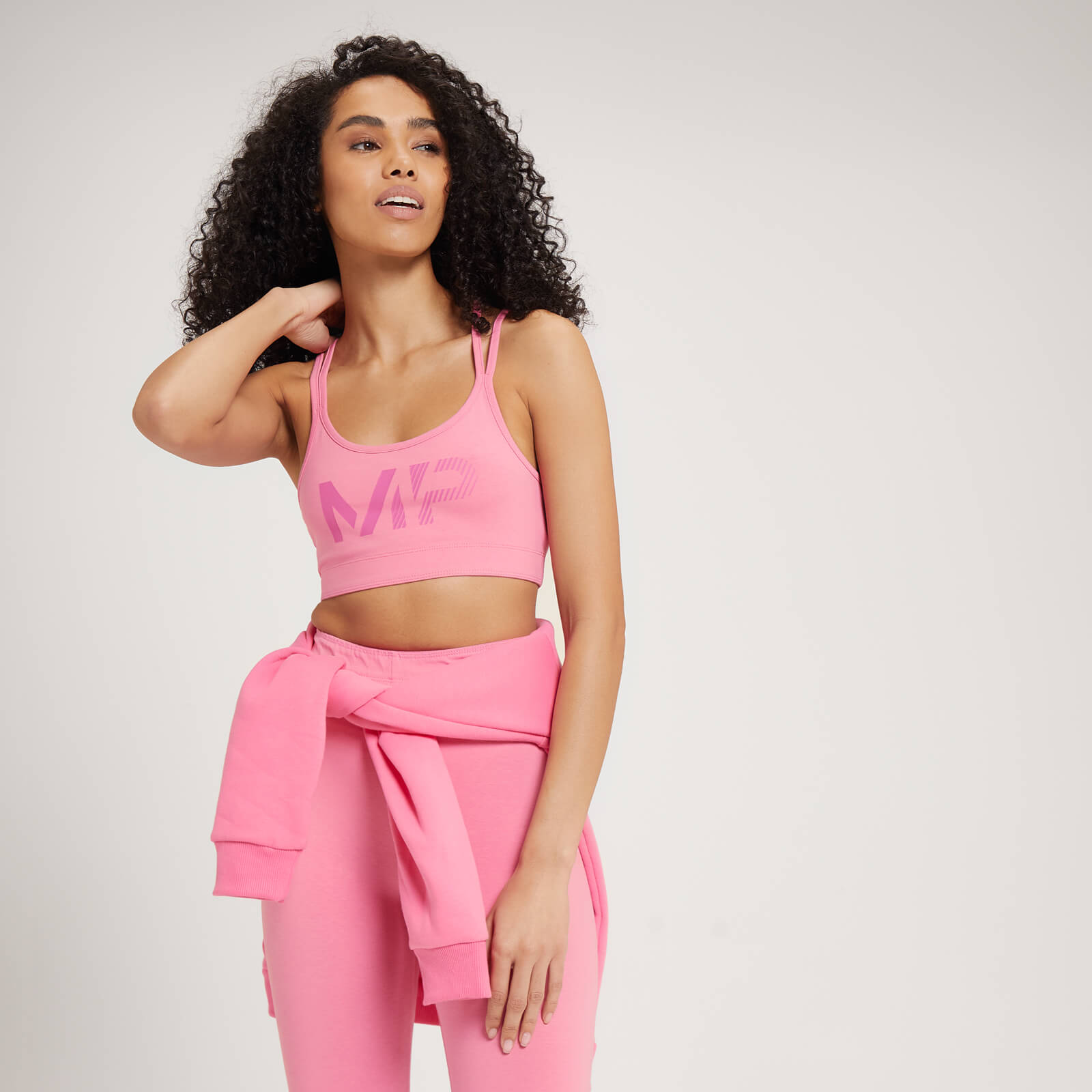 Reggiseno sportivo con stampa sfumata MP da donna - Rosa zucchero filato - XS