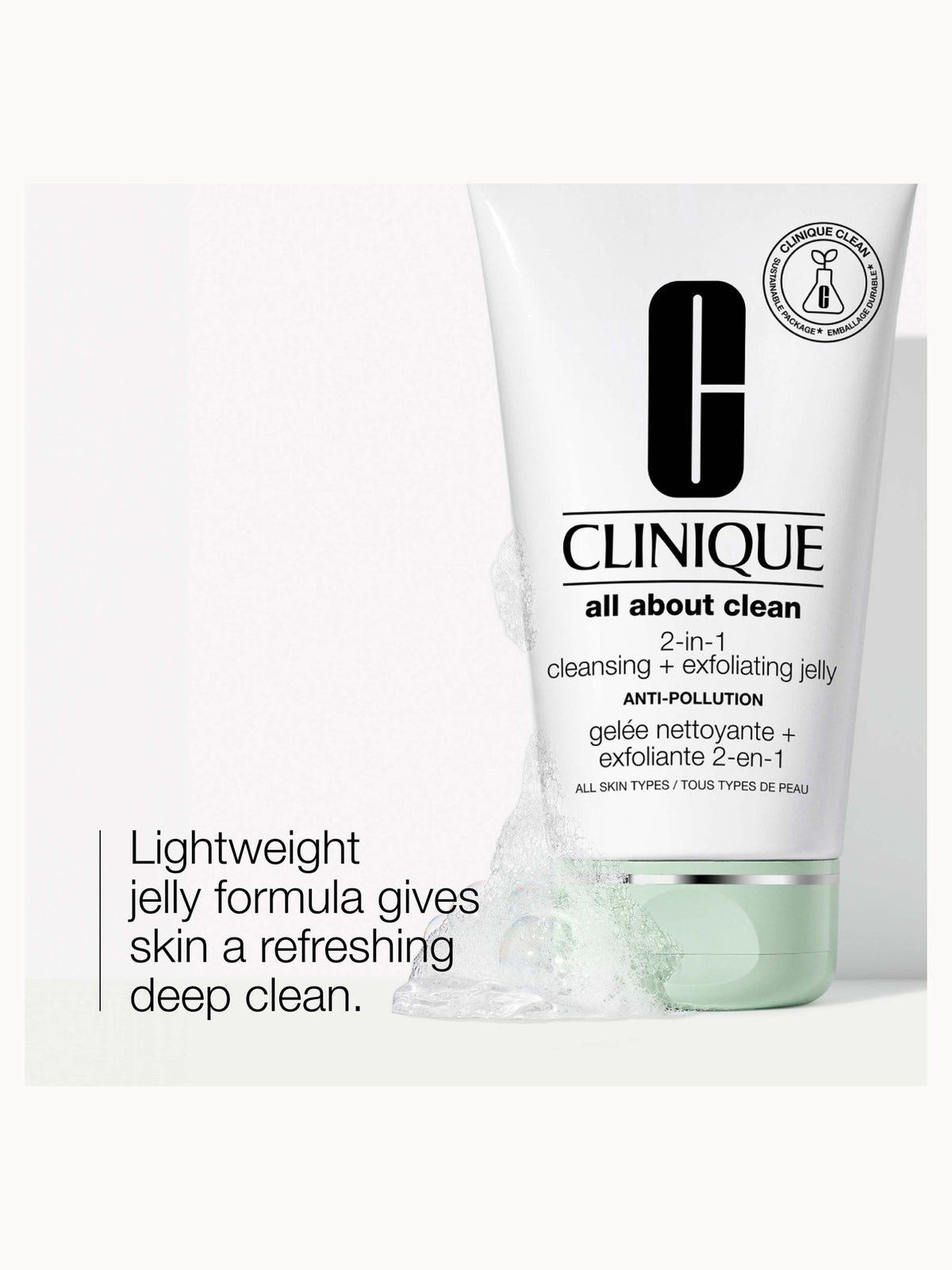 Clinique All About Clean 2-in-1 Cleansing and Exfoliating Jelly 150ml 2