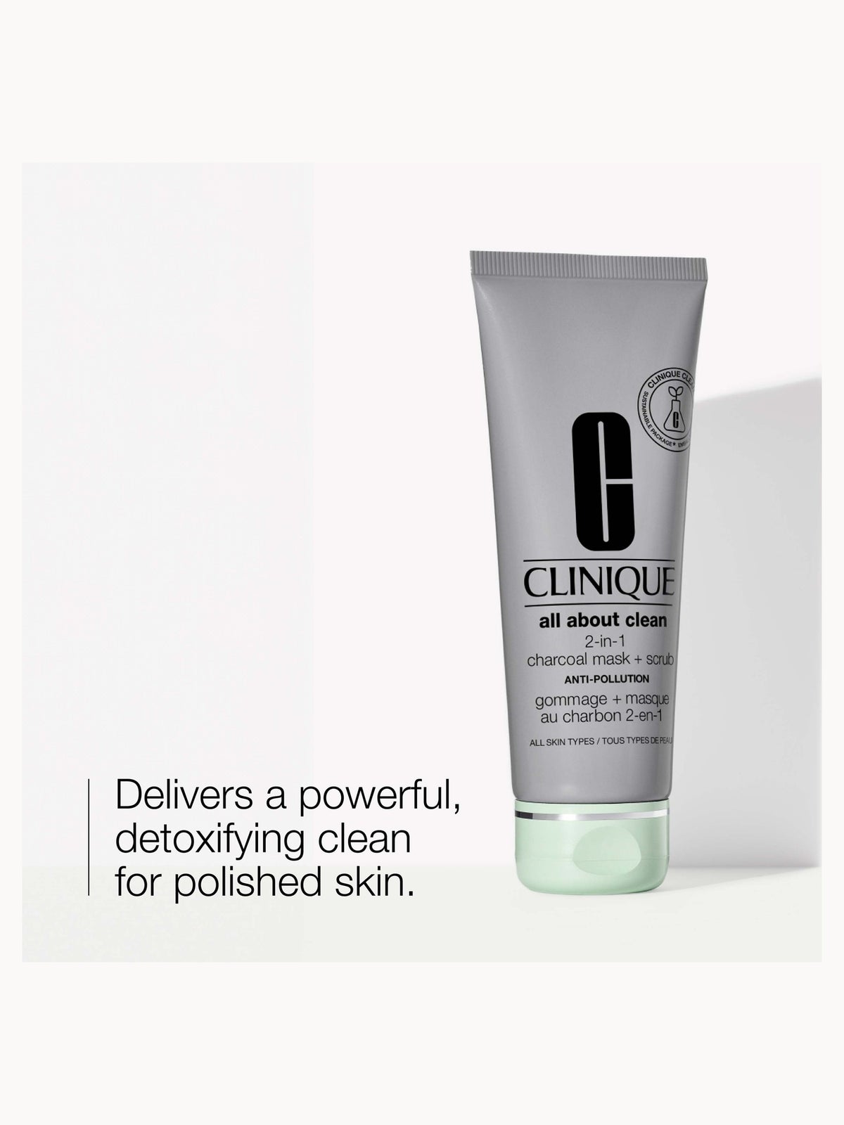 Clinique All About Clean 2-in-1 Charcoal Mask and Scrub 100ml 2
