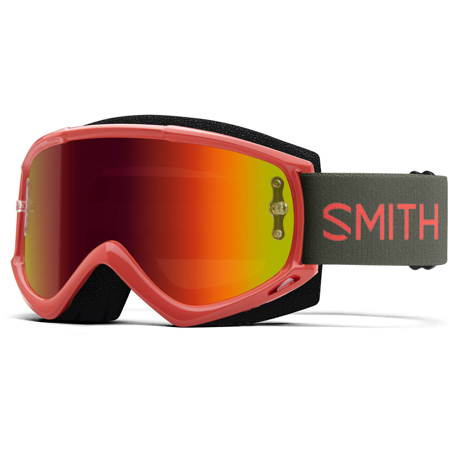 Smith Fuel V1 MTB Goggles - Red Mirror Lens - Sage Red Rock