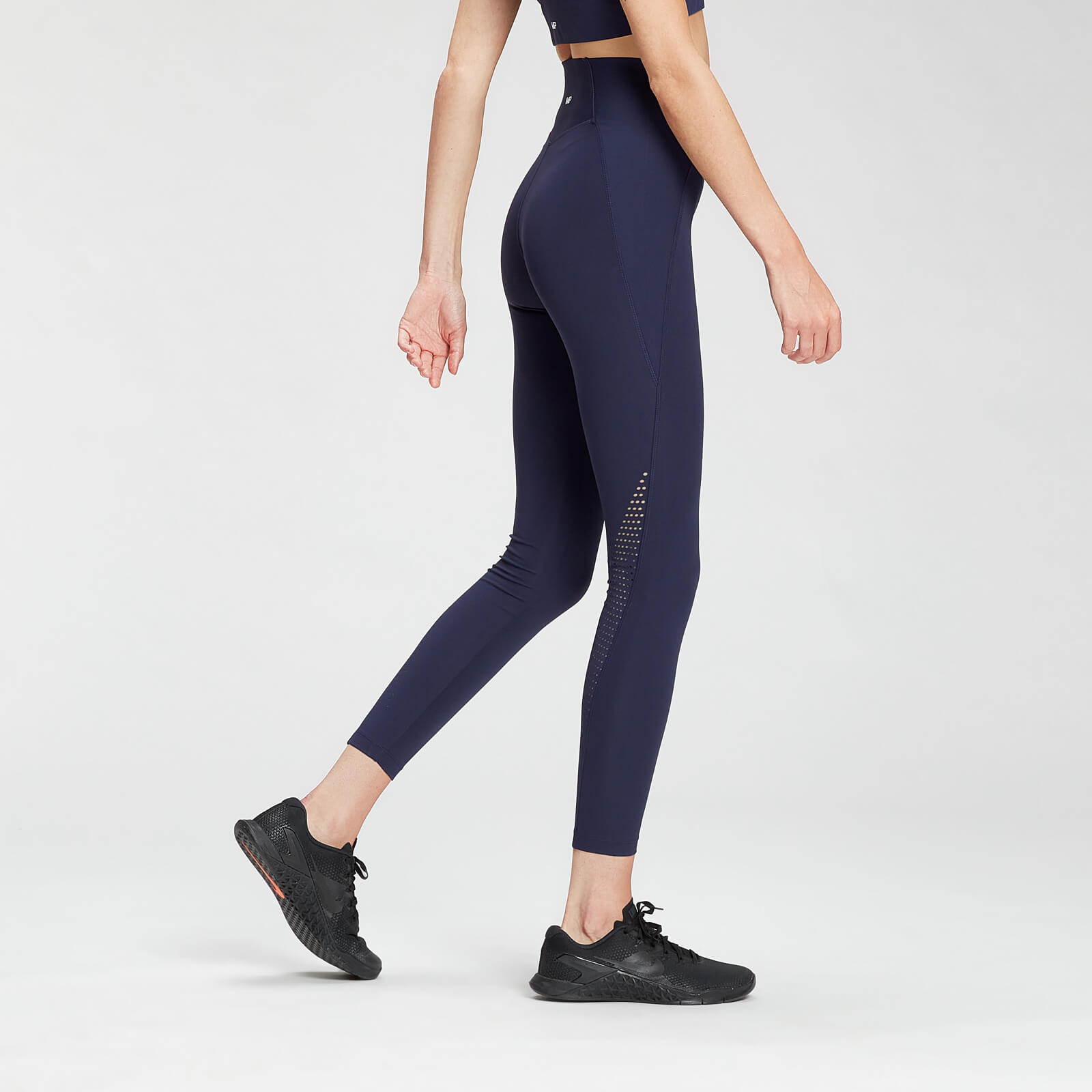 MP Women's Sculpt Laser Cut Leggings - Navy  - XXL