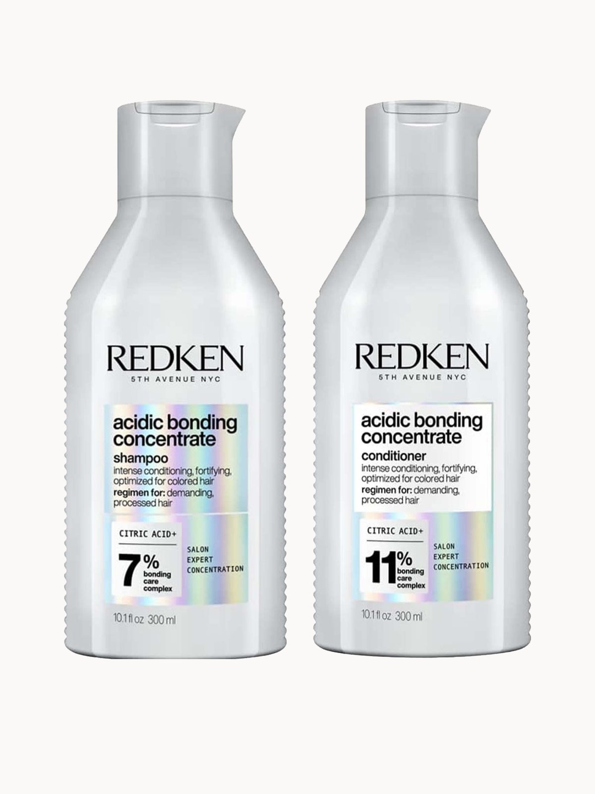 Redken Acidic Bonding Concentrate Shampoo 300ml and Conditioner 300ml Bundle, Bond Repair for Damaged Hair