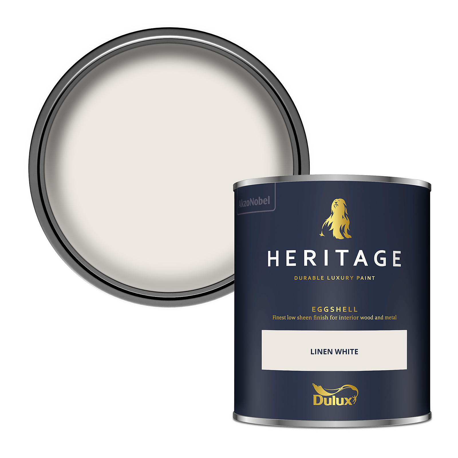 Dulux Heritage Eggshell Paint Linen White 750ml Homebase