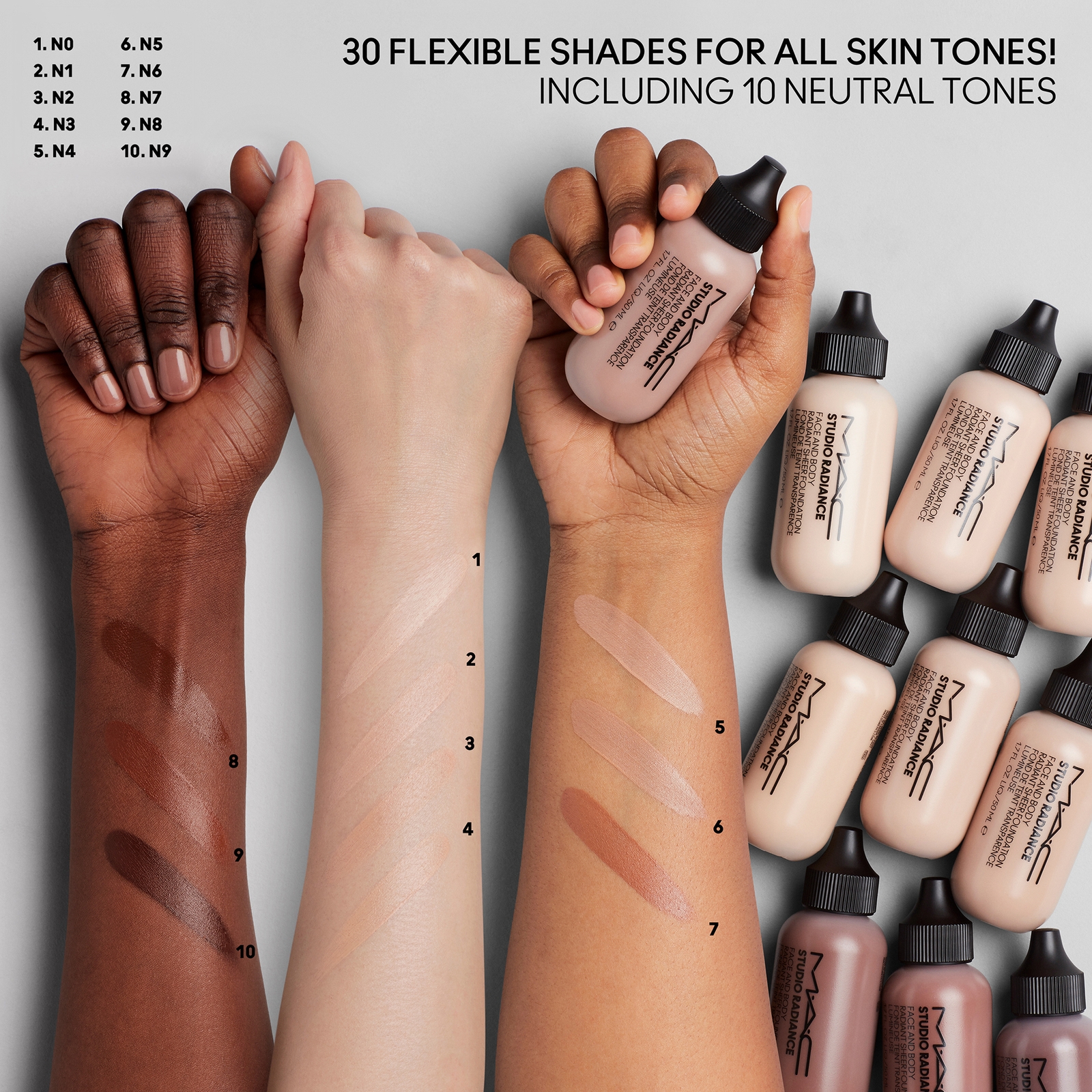 Thumbnail - MAC Studio Face and Body Radiant Sheer Foundation 50ml - Verschiedene Farbtöne - N6