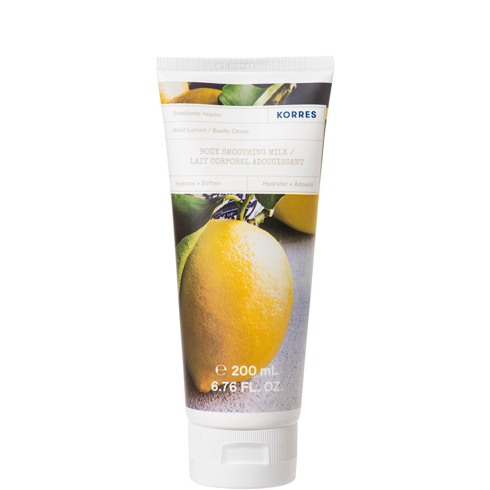 Latte Smoothing Corpo Basil Lemon KORRES 200ml
