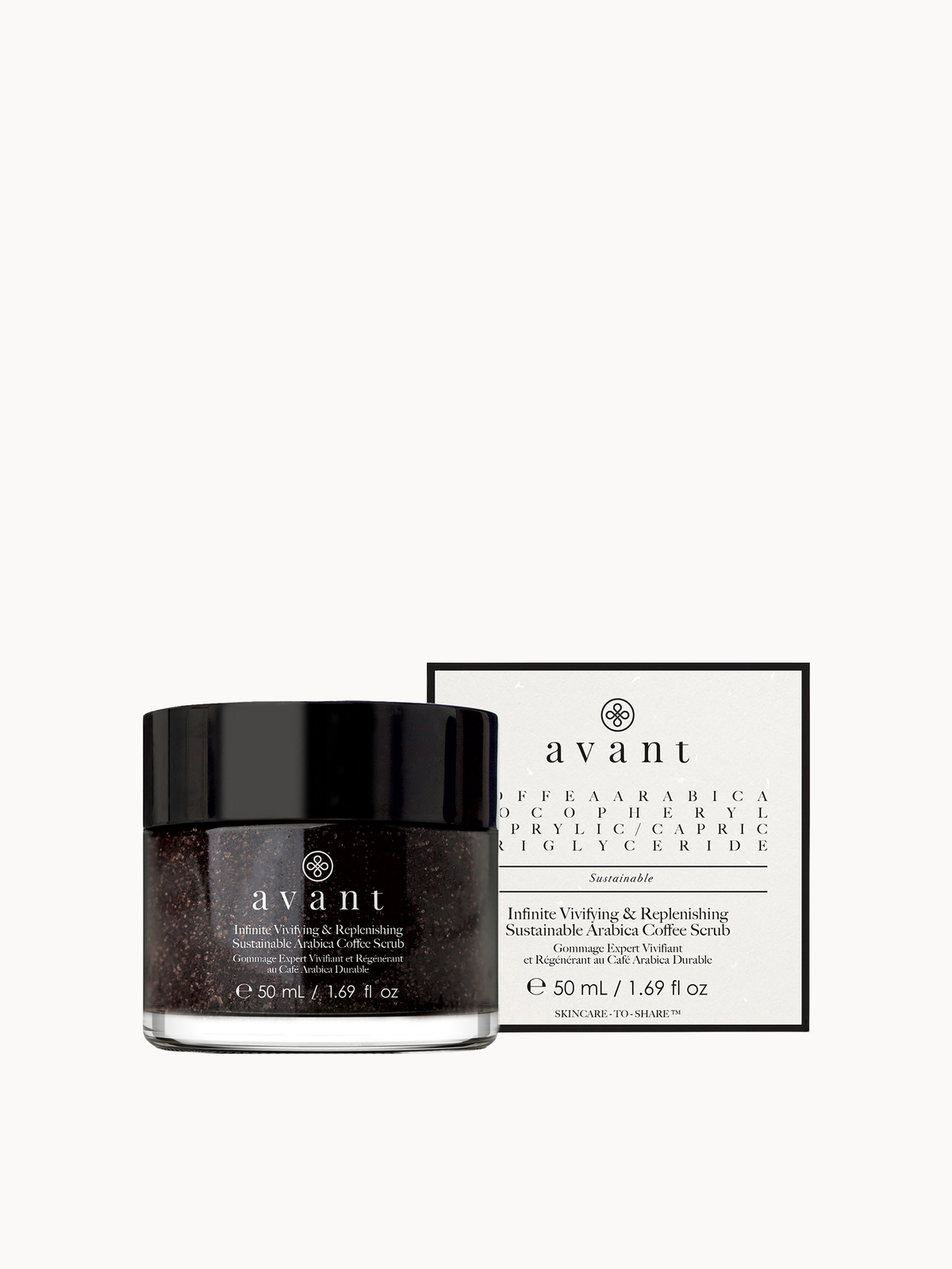 Avant Skincare Infinite Vivifying and Replenishing Sustainable Arabica Coffee Scrub 50ml