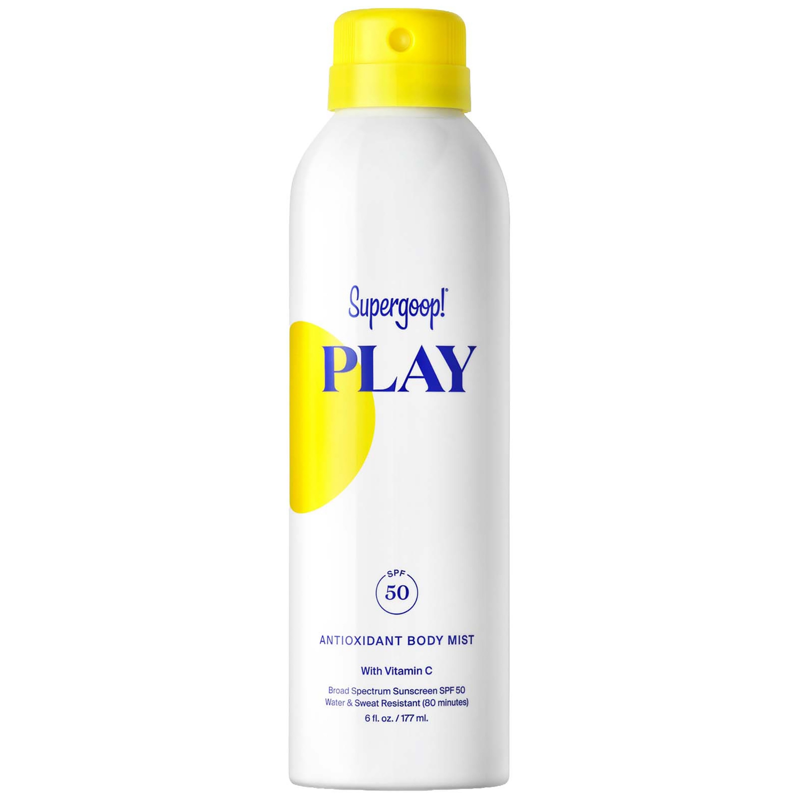 Supergoop!® PLAY Antioxidant Body Mist SPF 50 with Vitamin C, 6 fl. oz | Dermstore