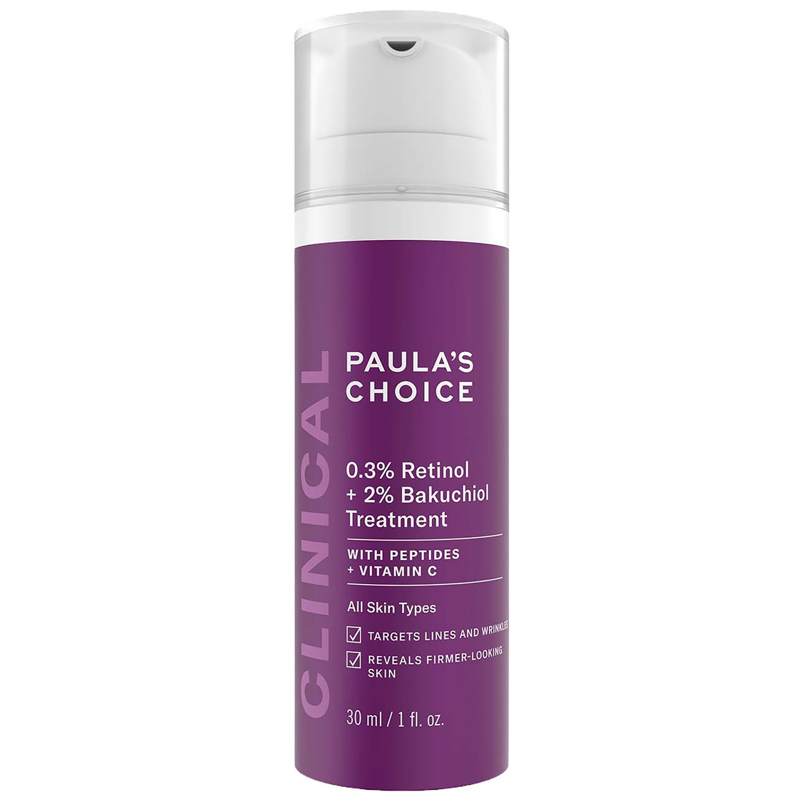 Paula's Choice CLINICAL 0.3% Retinol + 2% Bakuchiol Treatment, 1 fl. oz | Dermstore