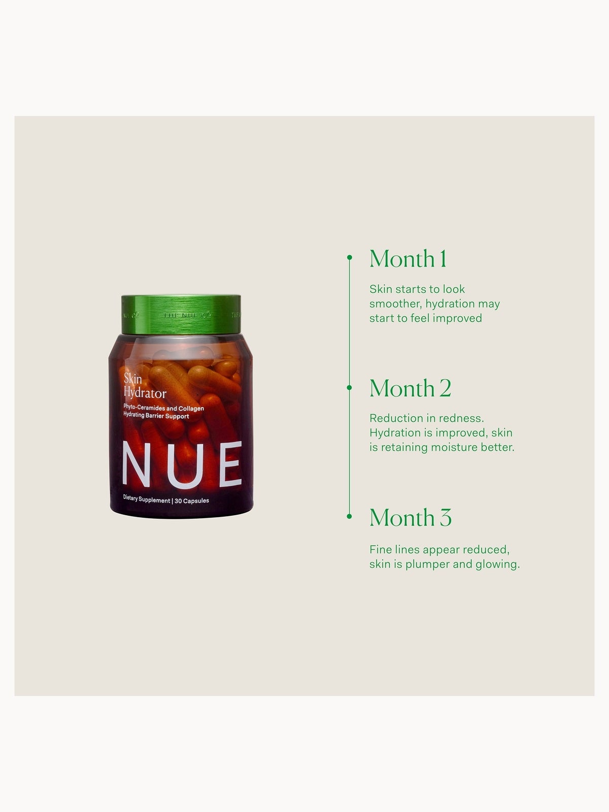 The Nue Co. Skin Hydrator Collagen, Ceramide and Hyaluronic Acid Supplement (30 Capsules) 4