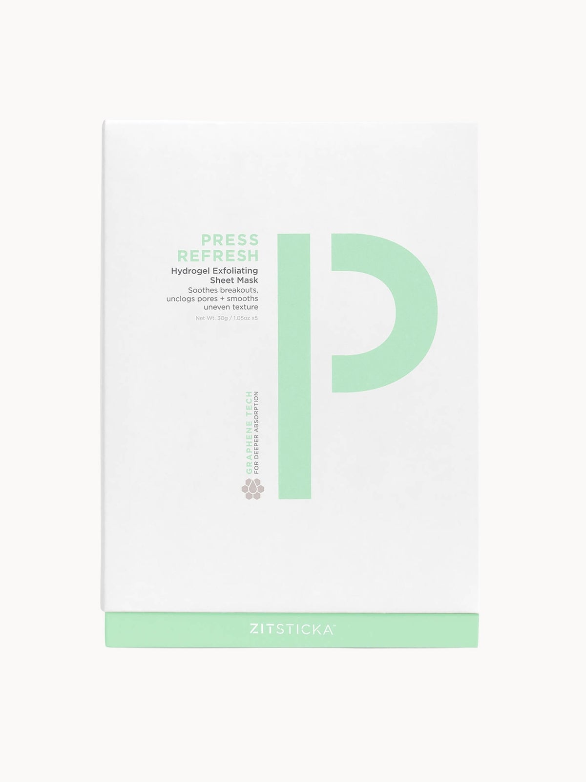 ZitSticka Press Refresh Hydrogel Exfoliating Sheet Mask
