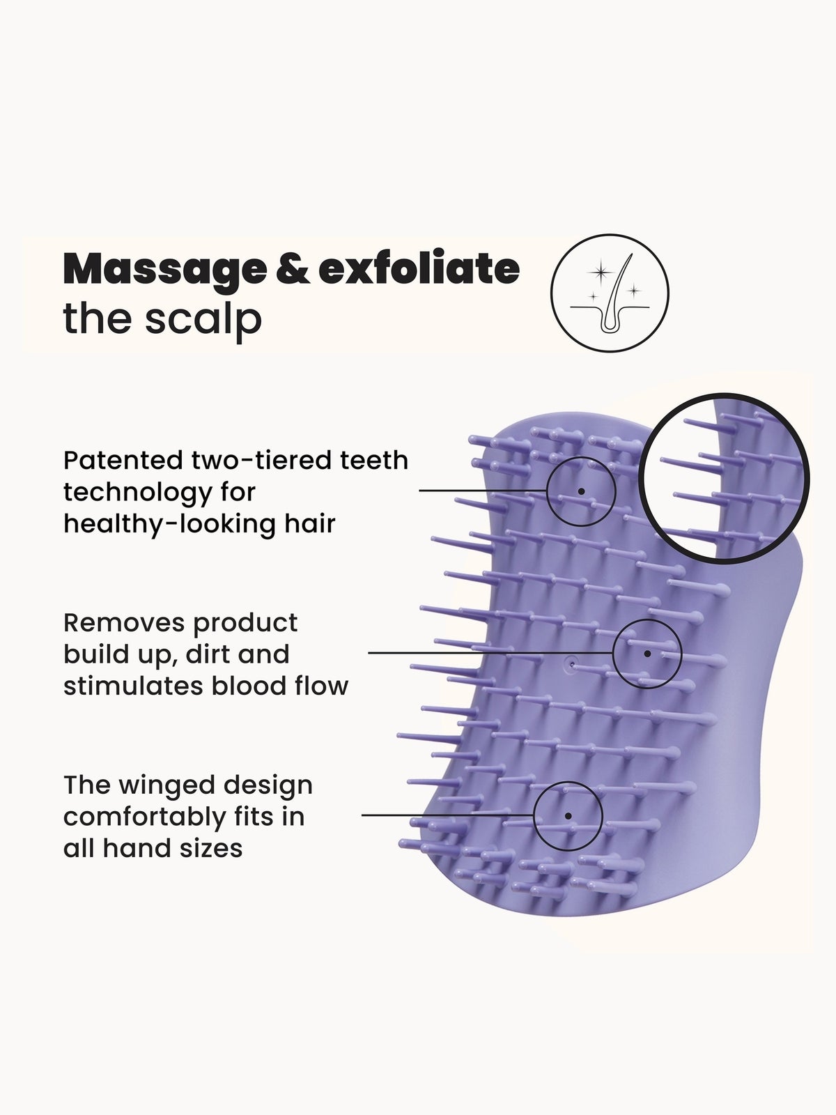Tangle Teezer The Scalp Exfoliator and Massager - Lavender Lite 2