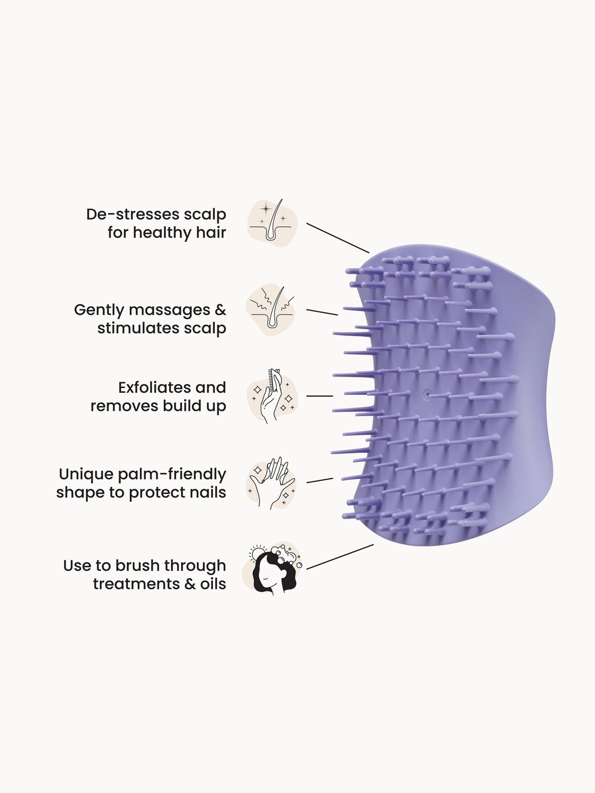 Tangle Teezer The Scalp Exfoliator and Massager - Lavender Lite 4
