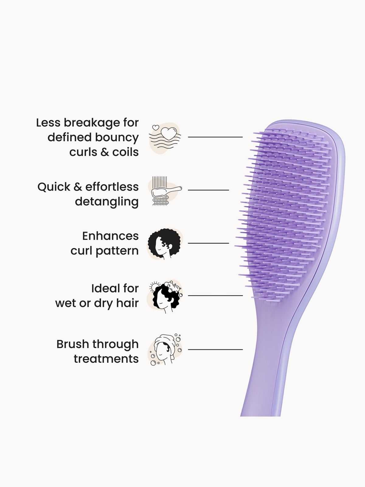 Tangle Teezer The Ultimate Detangler Naturally Curly Brush - Purple Passion 4
