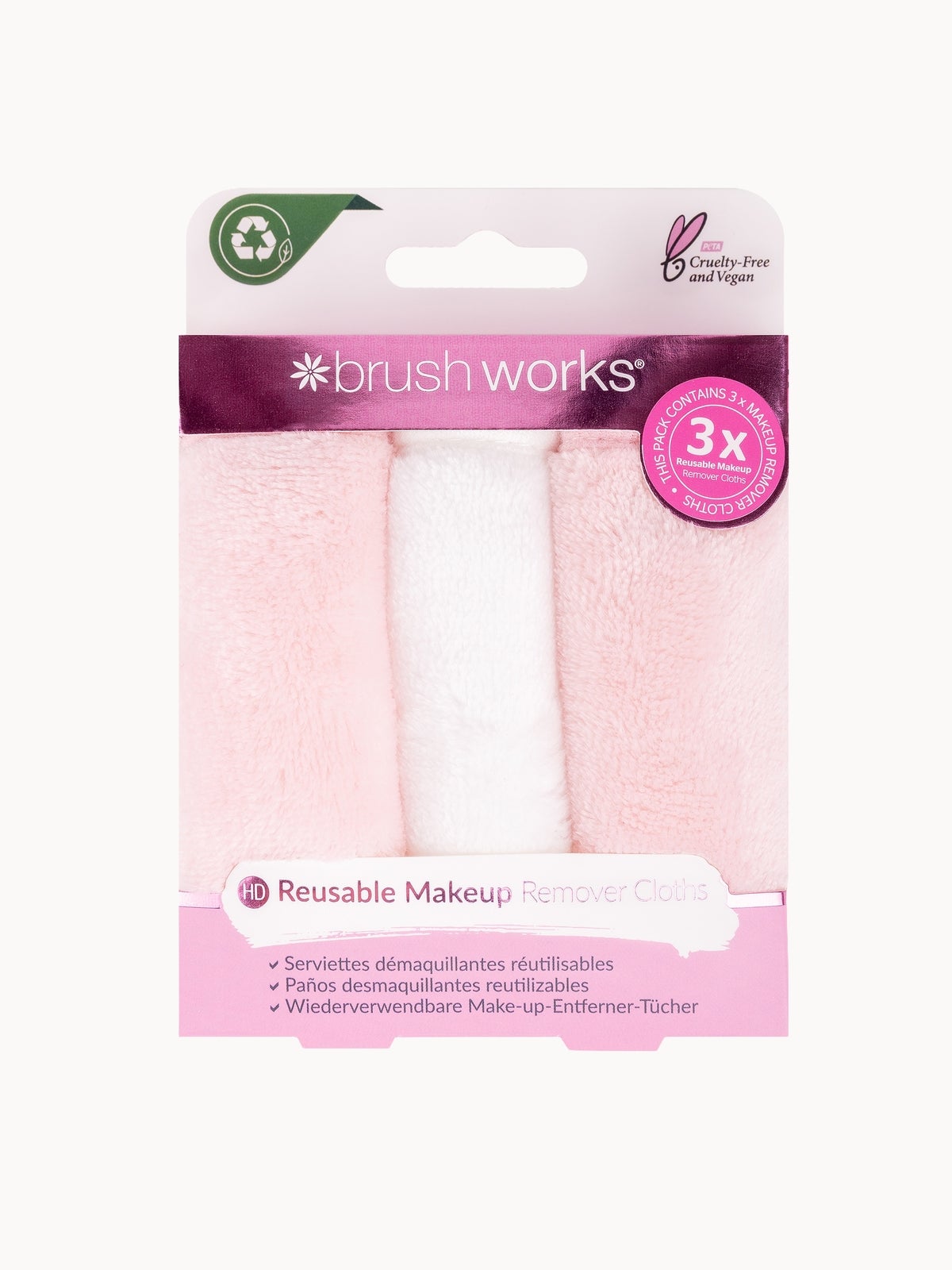 brushworks Makeup Remover Cloths (3 Pack) 4