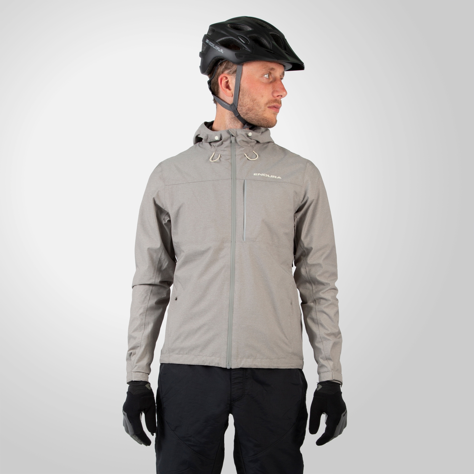 Endura Men's Hummvee Waterproof Hooded Jacket - Fossil | Extra 10% off first order.