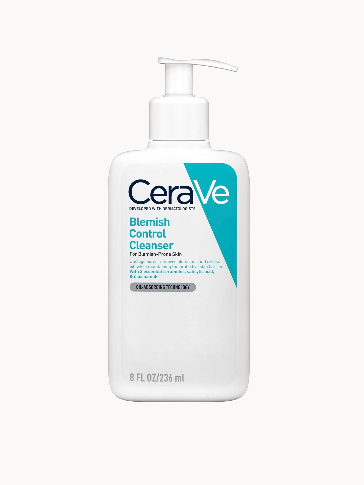 CeraVe Blemish Control Face Cleanser with 2% Salicylic Acid & Niacinamide for Blemish-Prone Skin 236ml