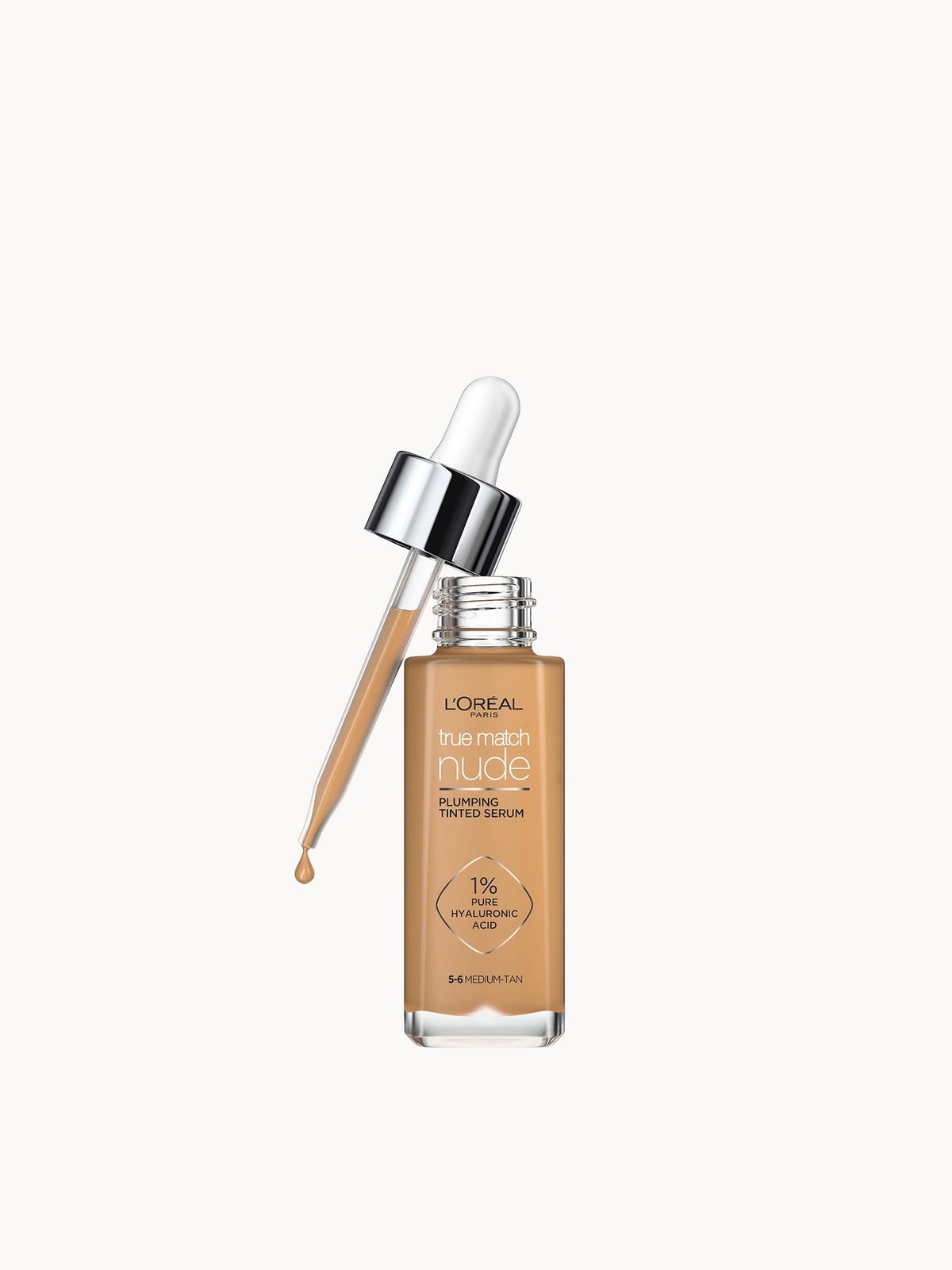 L'Oréal Paris True Match Nude Plumping Tinted Serum (Various Shades) - 5-6 Medium Tan